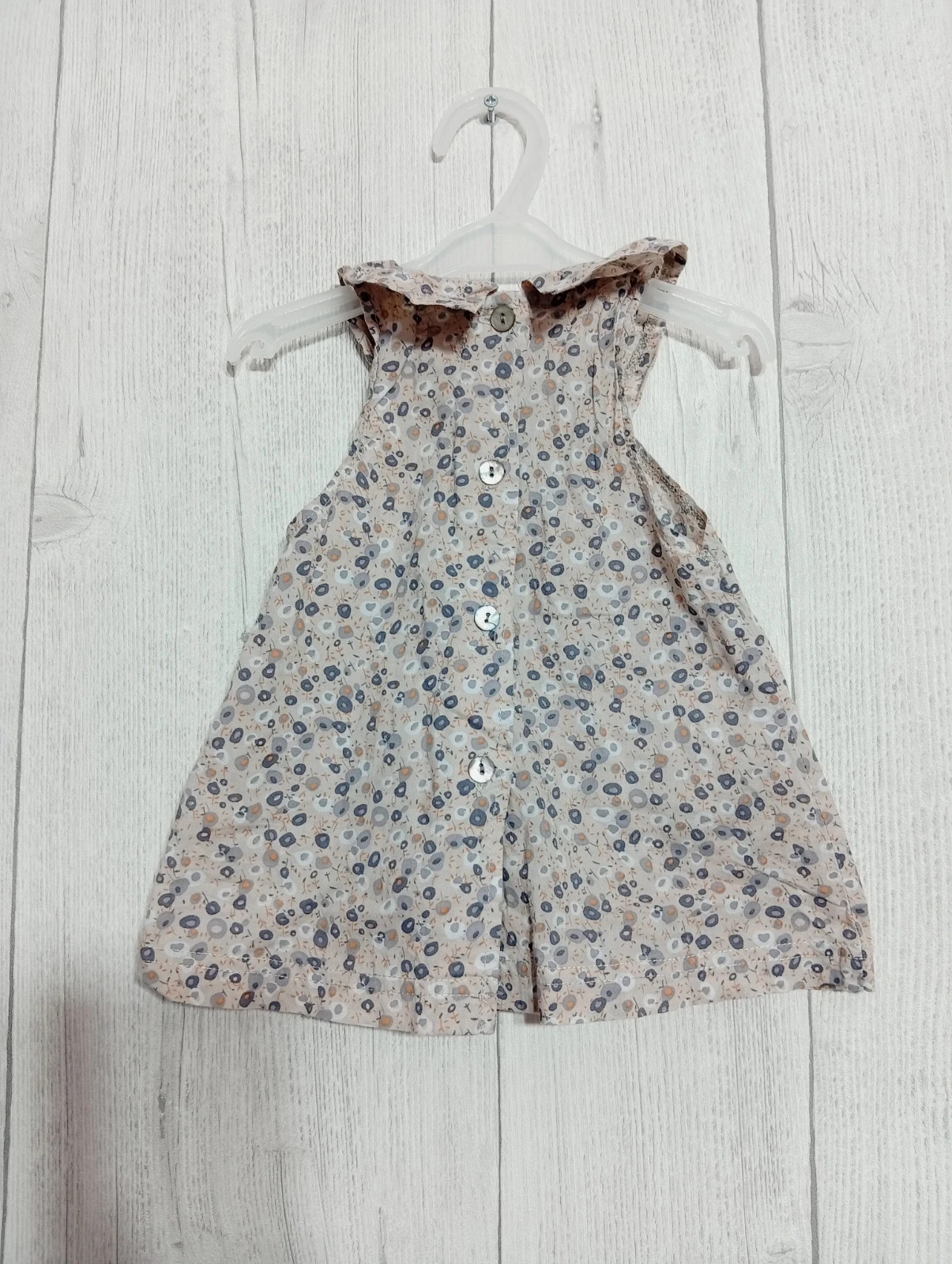 Robe courte fille - Taille 3 mois - premaman - couleur beige gris blanc – Premaman – taille 1-3 mois / 56 cm 4