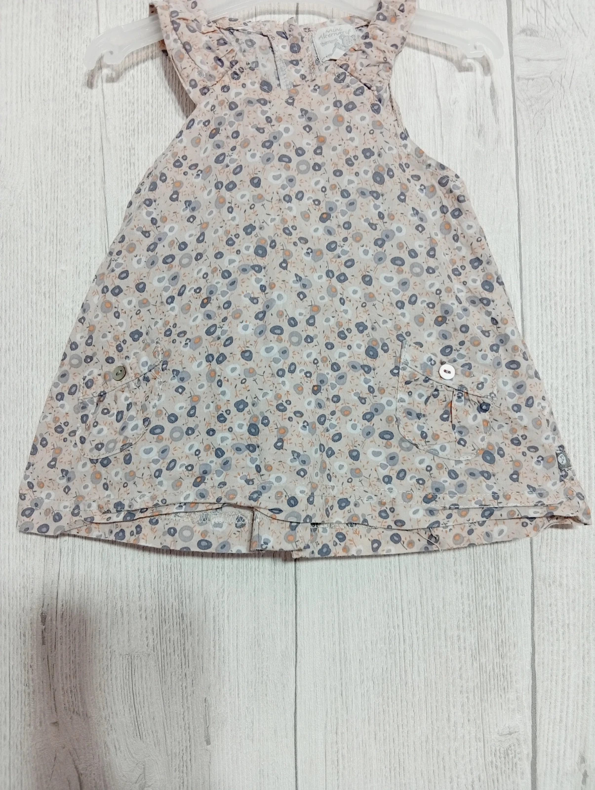 Robe courte fille - Taille 3 mois - premaman - couleur beige gris blanc – Premaman – taille 1-3 mois / 56 cm 3