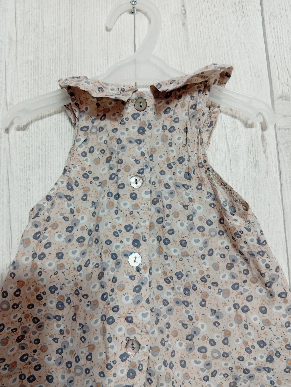 Robe courte fille - Taille 3 mois - premaman - couleur beige gris blanc – Premaman – taille 1-3 mois / 56 cm 5