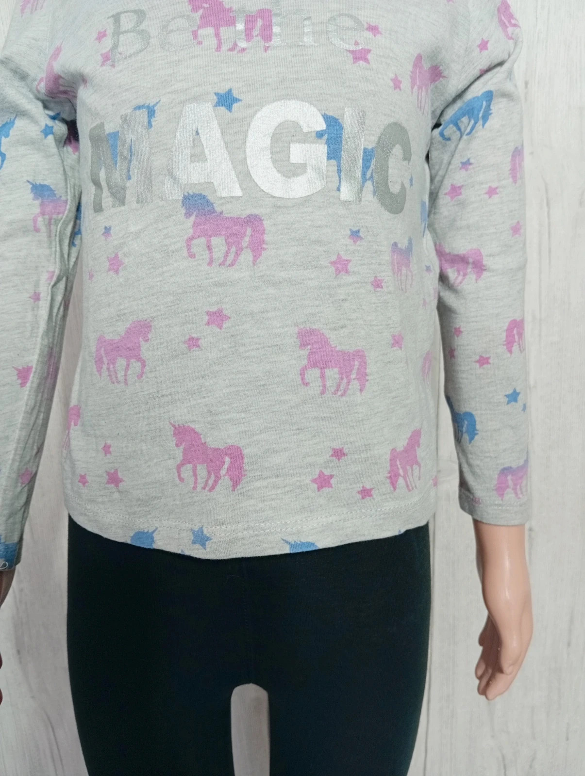 T-shirt manche longue fille - taille 2/3 ans ( 98 cm ) - primark - couleur gris multicolore – Primark – taille 3 ans / 98 cm 3