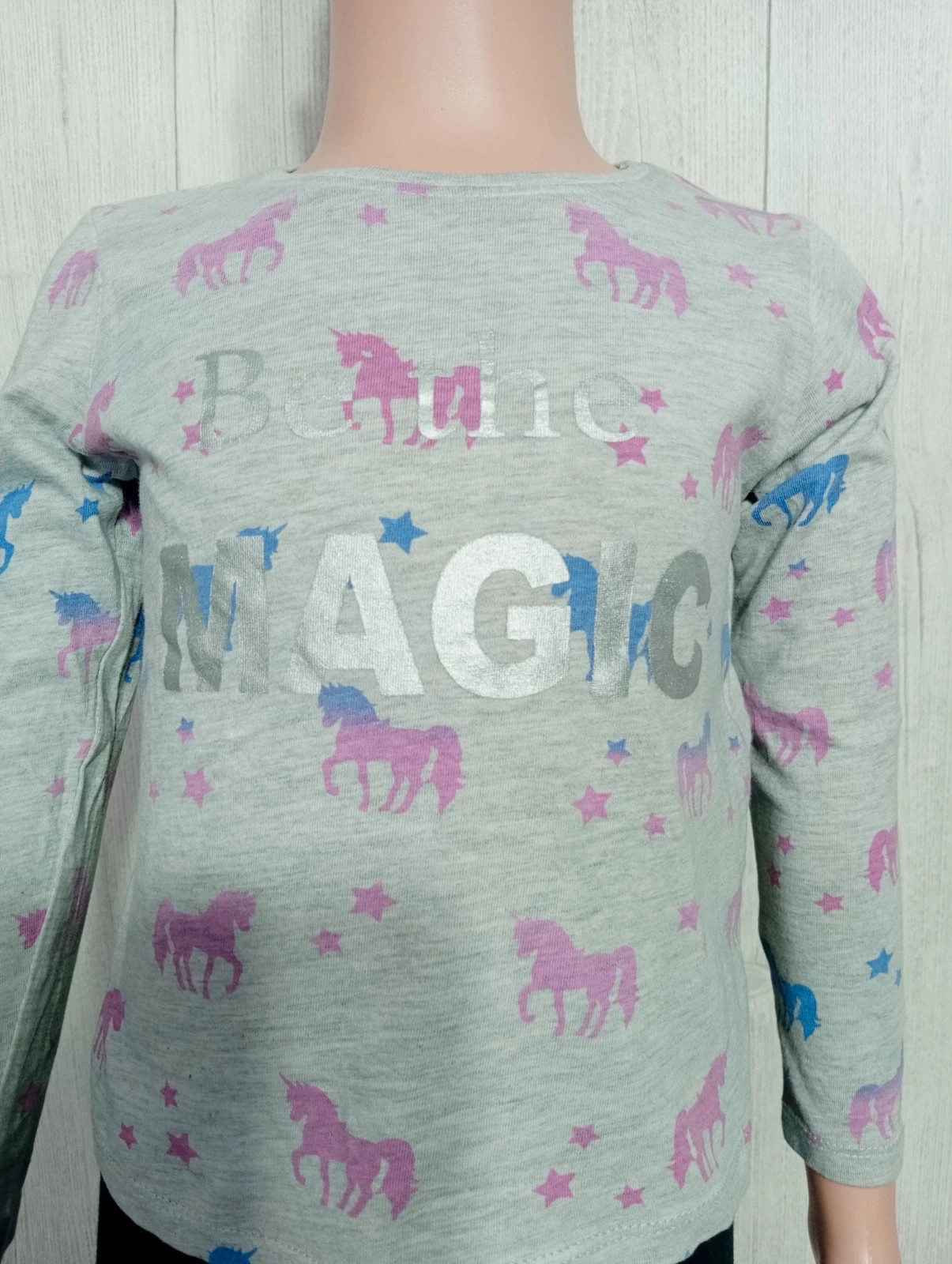 T-shirt manche longue fille - taille 2/3 ans ( 98 cm ) - primark - couleur gris multicolore – Primark – taille 3 ans / 98 cm 2