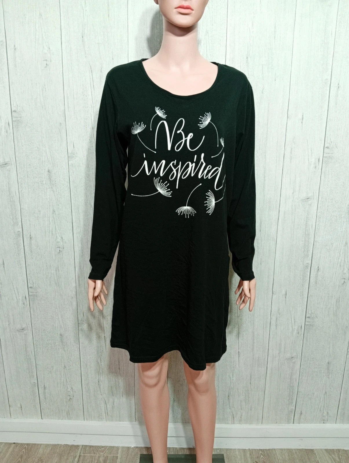 Robe de nuit femme- Taille M/38 - 9th avenue - Couleur noir et blanc