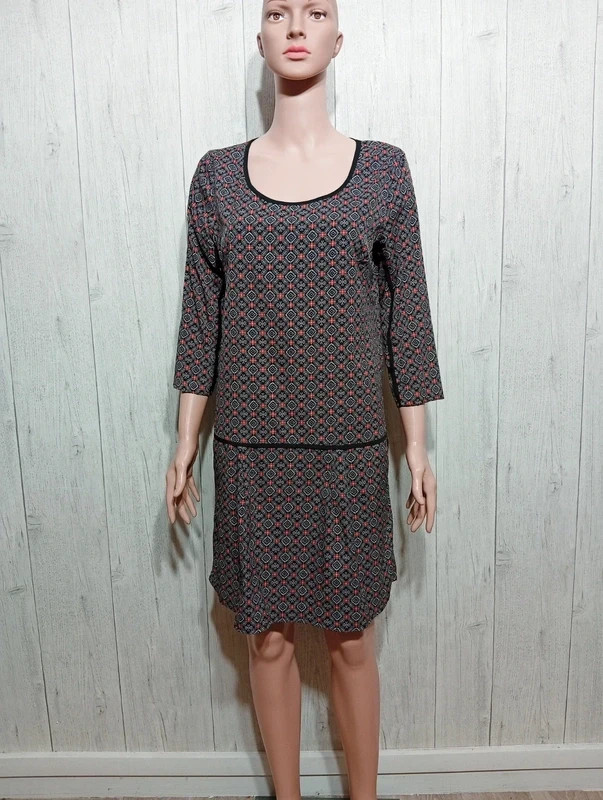 robe casual femme - taille L/40 - Ucollection - couleur noir blanc et rouge