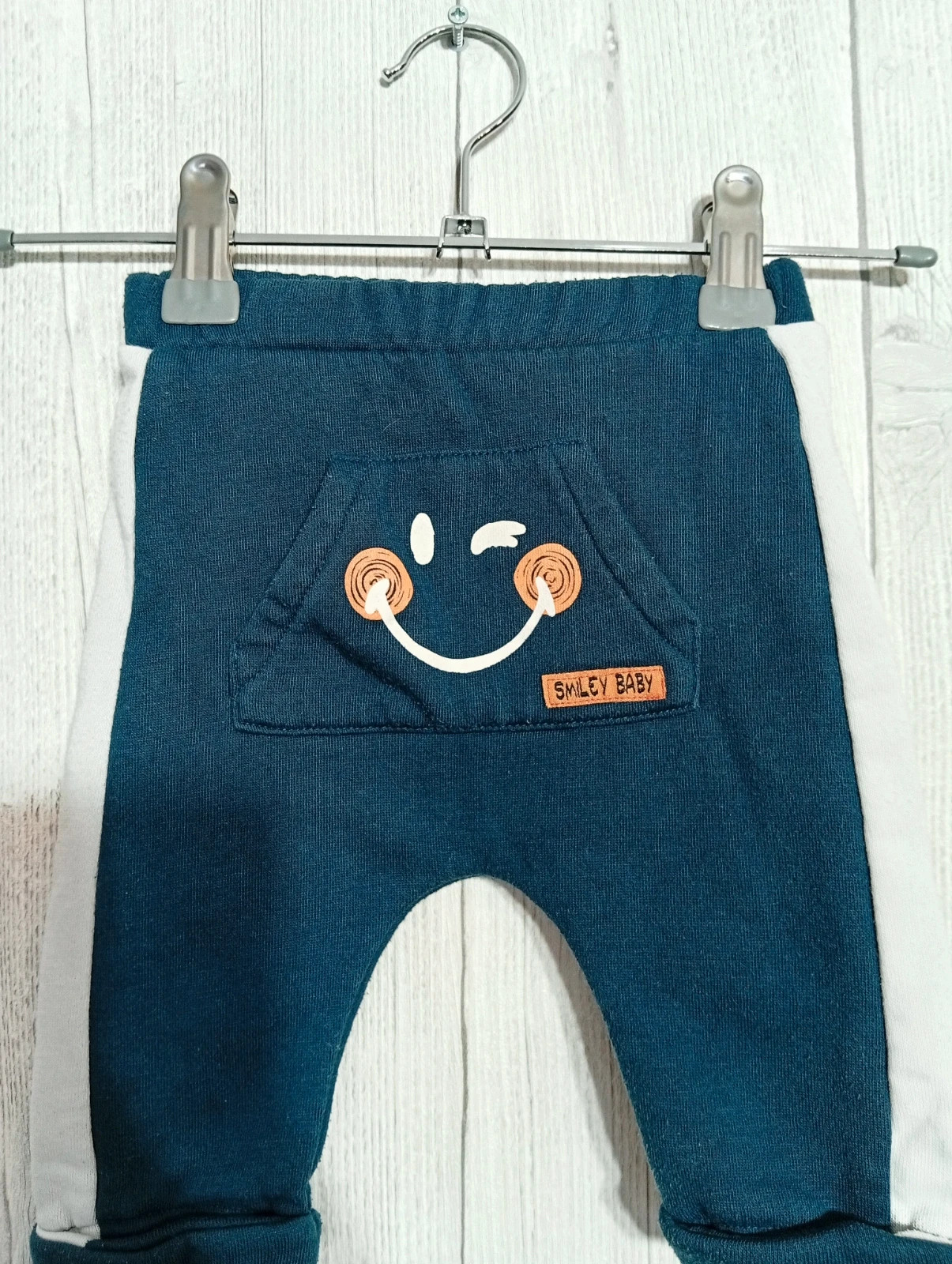 Sarouel garcon - Taille 3 mois (60 cm ) - smiley baby- couleur marine et blanc – Smiley Baby – taille 3-6 mois / 62 cm 2