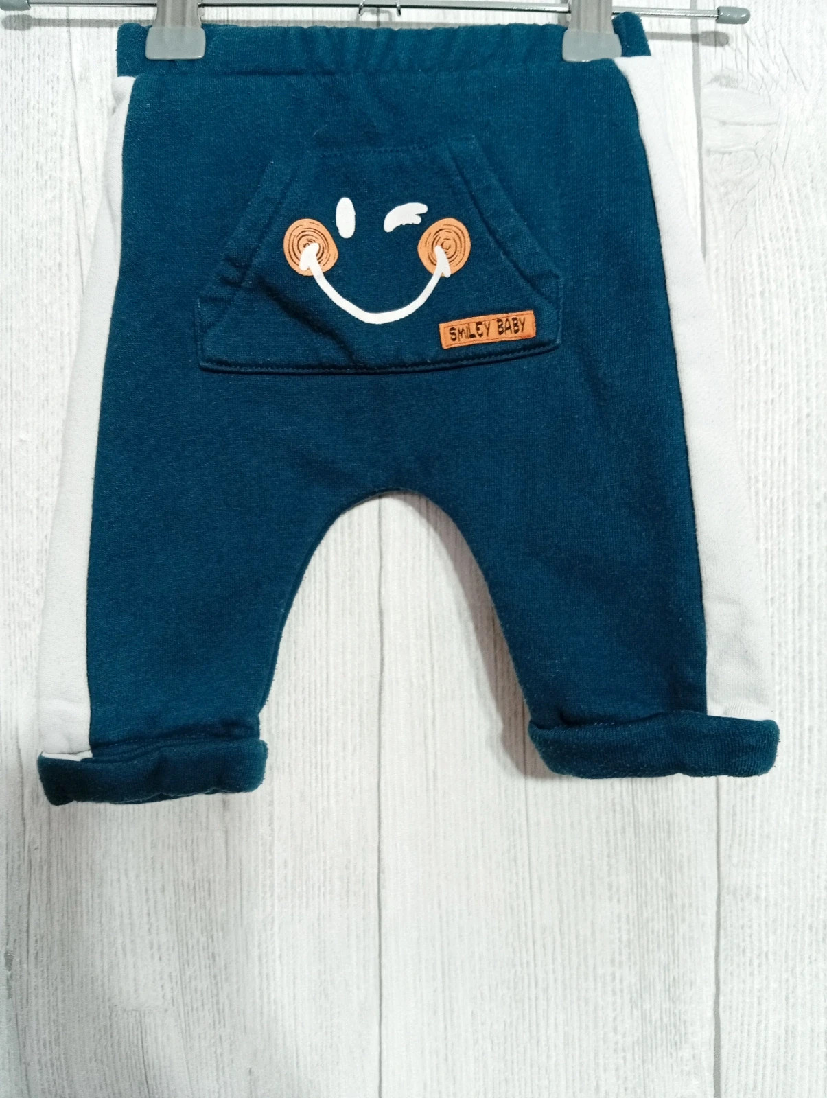 Sarouel garcon - Taille 3 mois (60 cm ) - smiley baby- couleur marine et blanc – Smiley Baby – taille 3-6 mois / 62 cm 3
