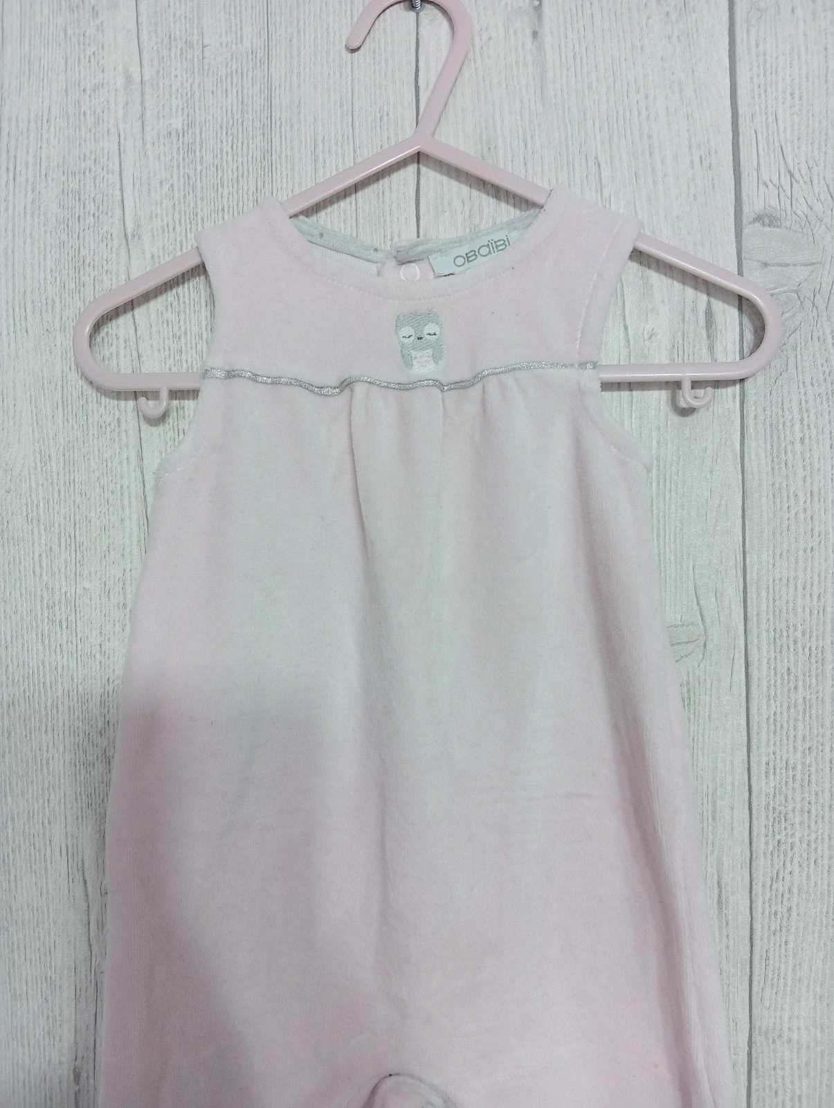 Grenouillère fille - Taille 3 mois (59 cm) - obaibi- couleur rose – Obaïbi – taille 1-3 mois / 56 cm 2