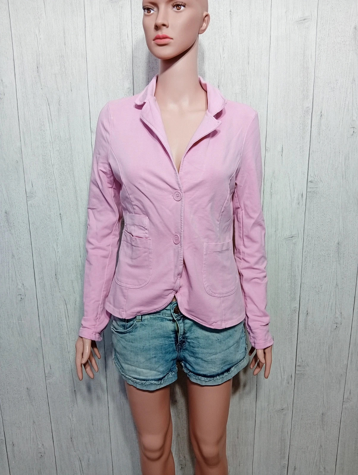 Blazer femme - Taille M/38- made in intaly -couleur rose avec strass argente – M-Made in Italy – taille M / 38 / 10 2