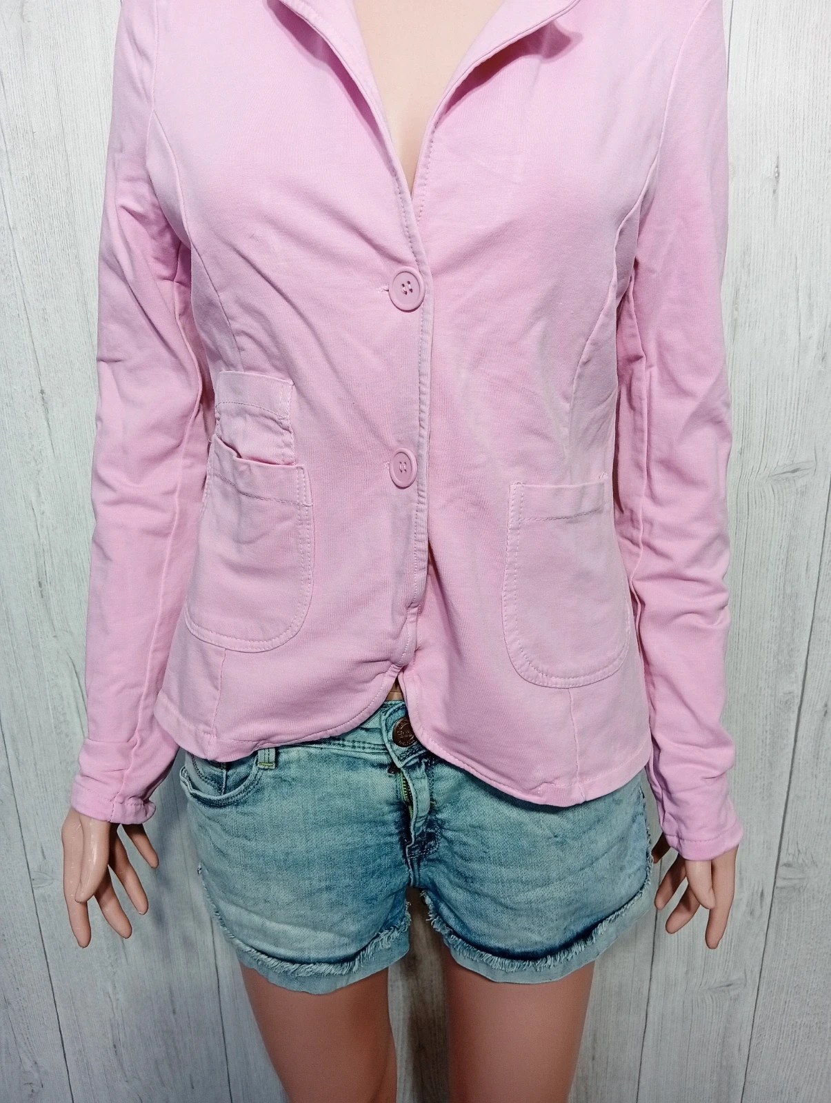 Blazer femme - Taille M/38- made in intaly -couleur rose avec strass argente – M-Made in Italy – taille M / 38 / 10 4