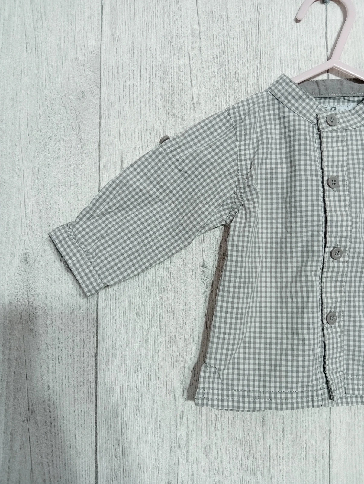 Chemise garcon- taille 3 mois - petit kimbaloo - couleur gris et blanc – Petit Kimbaloo – taille 3-6 mois / 62 cm 3