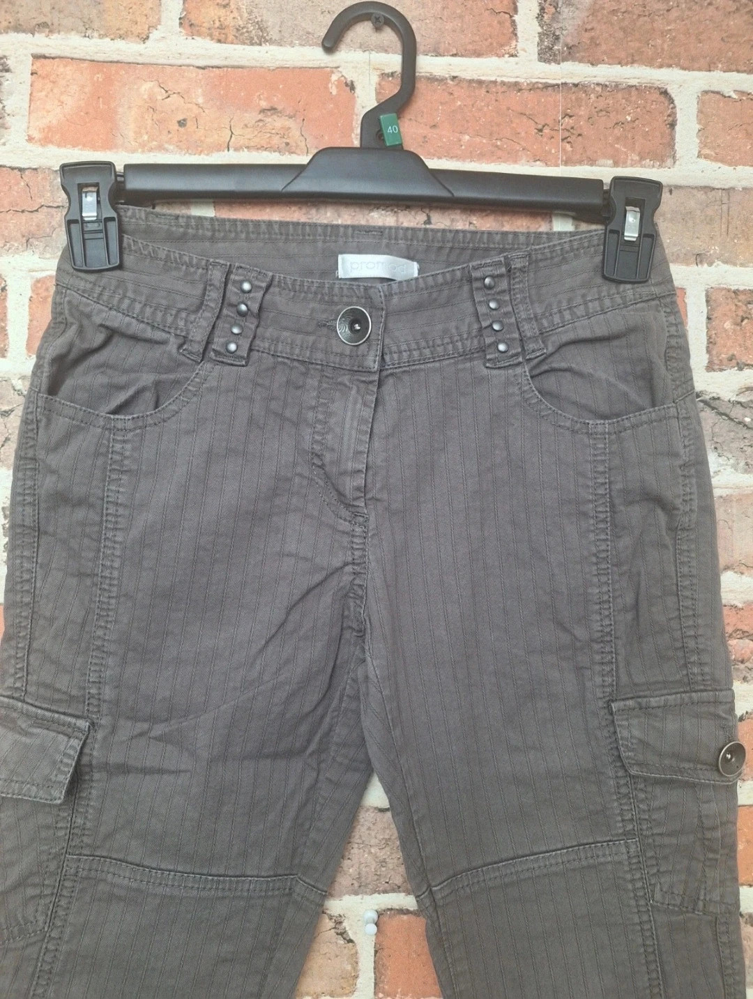 Pantacourt femme - Taille S/36 - promod - couleur marron gris – Promod – taille S / 36 / 8 2
