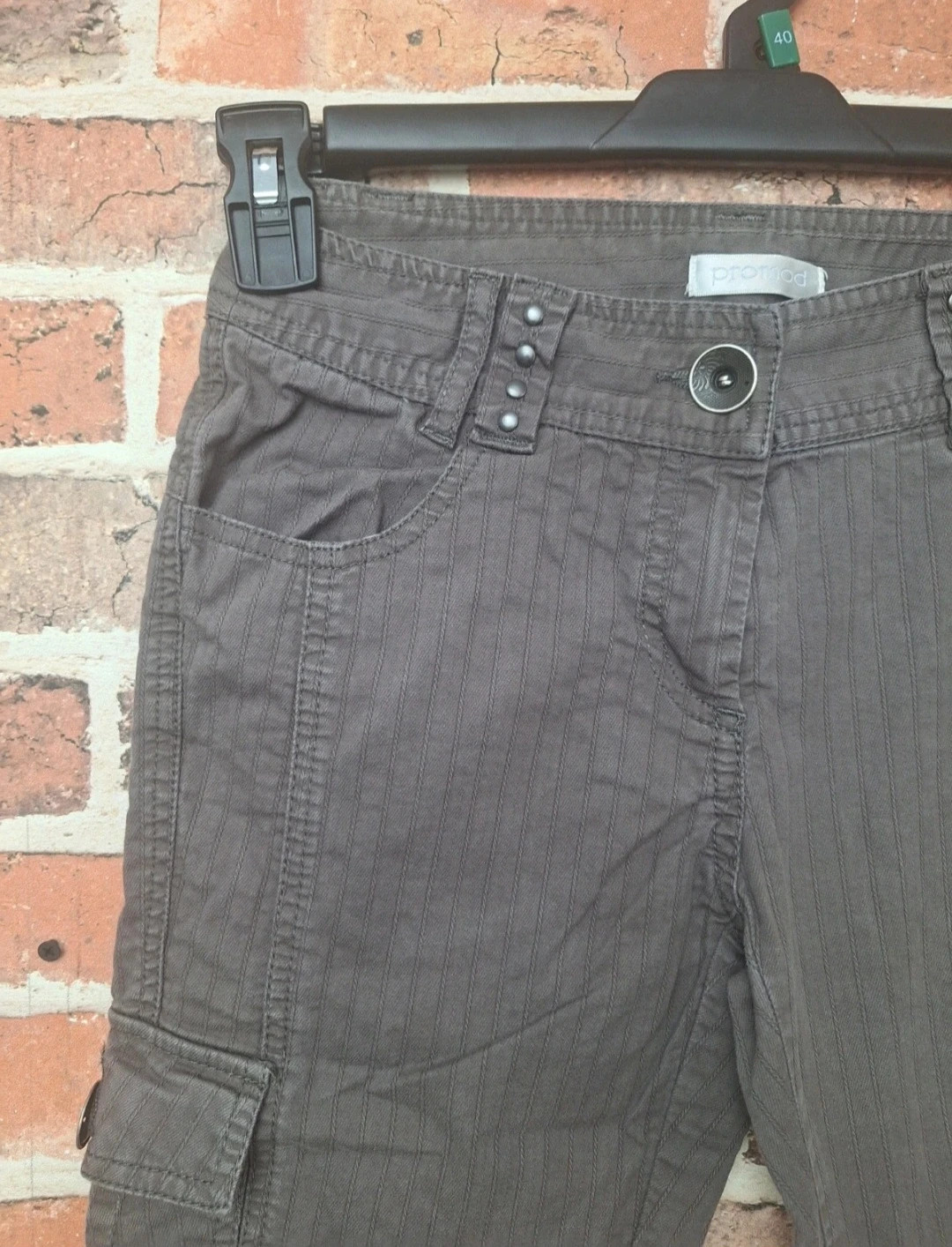 Pantacourt femme - Taille S/36 - promod - couleur marron gris – Promod – taille S / 36 / 8 3