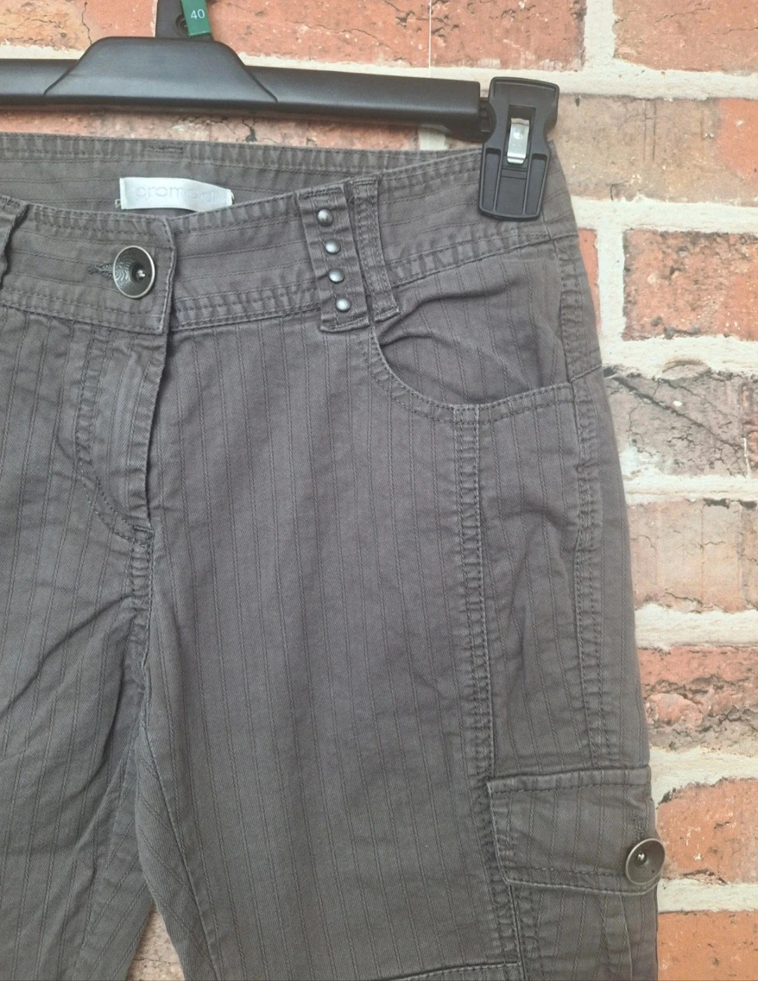 Pantacourt femme - Taille S/36 - promod - couleur marron gris – Promod – taille S / 36 / 8 4