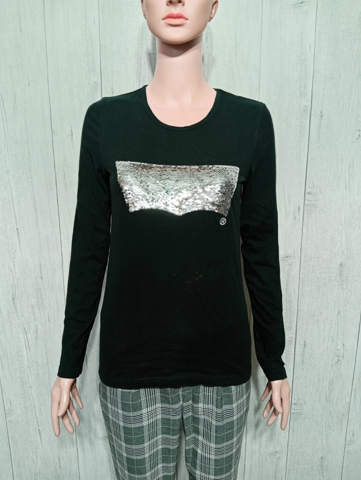 T-shirt manche longue fille Taille 16 ans - levi's - couleur noir et argente