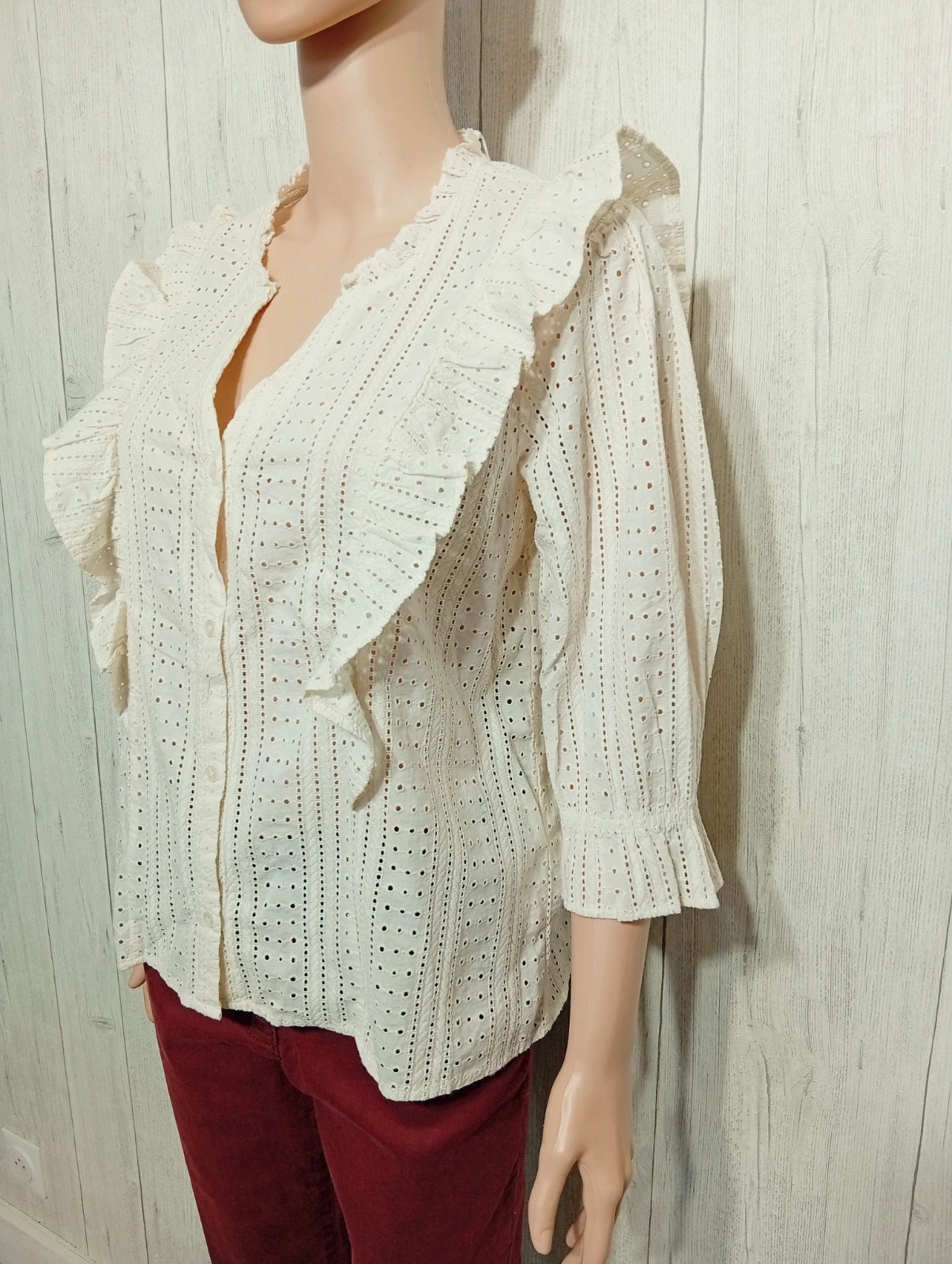 Chemisier femme - Taille L/40 -kiabi - couleur creme - neuf – Kiabi – taille L / 40 / 12 5