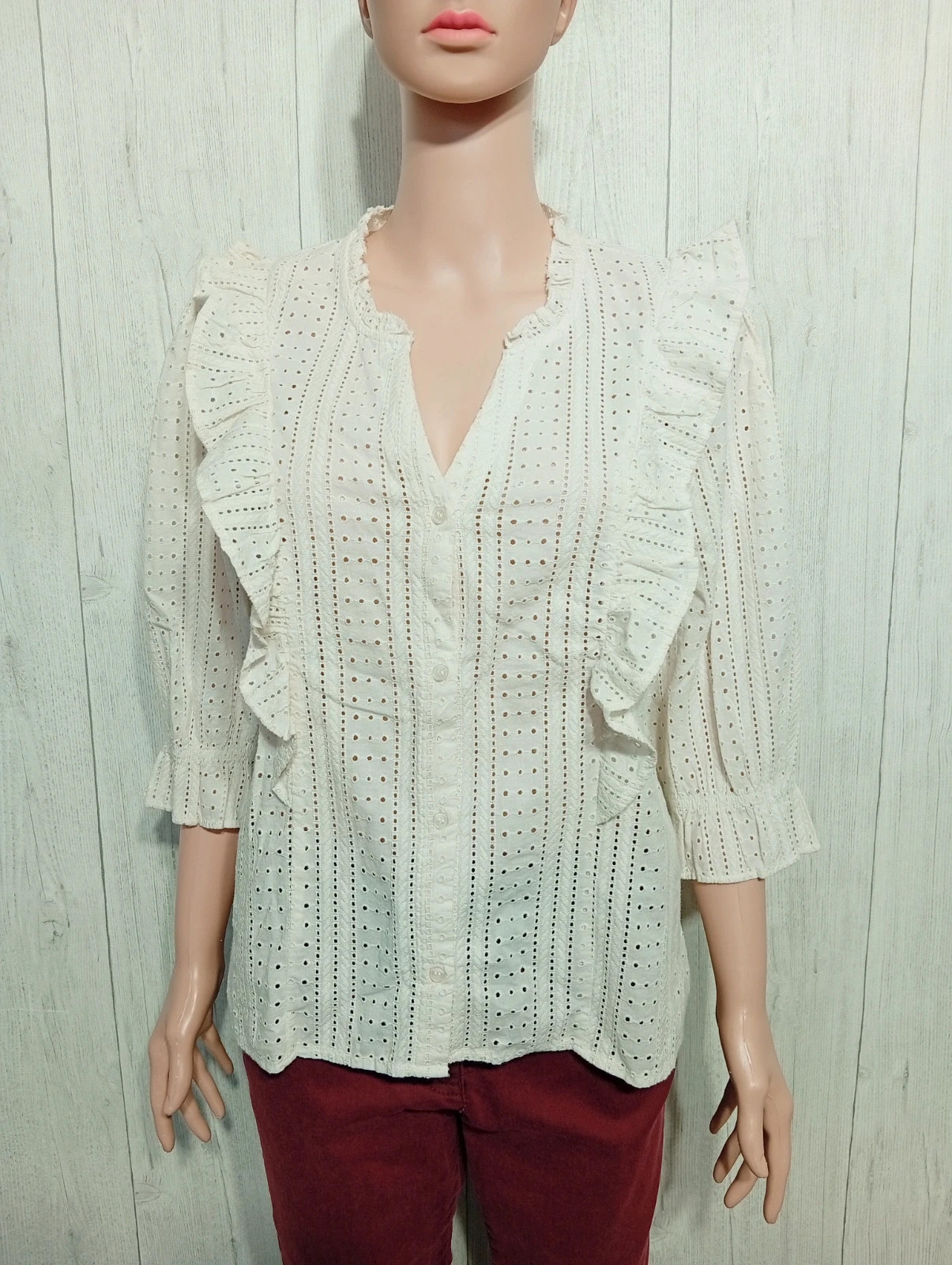 Chemisier femme - Taille L/40 -kiabi - couleur creme - neuf – Kiabi – taille L / 40 / 12