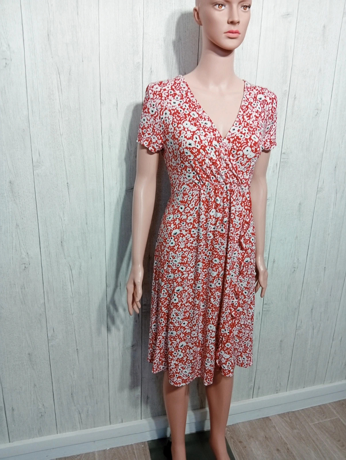 Robe d'été femme - Taille L/40 - kiabi - couleur rouge blanc noir – Kiabi – taille L / 40 / 12
