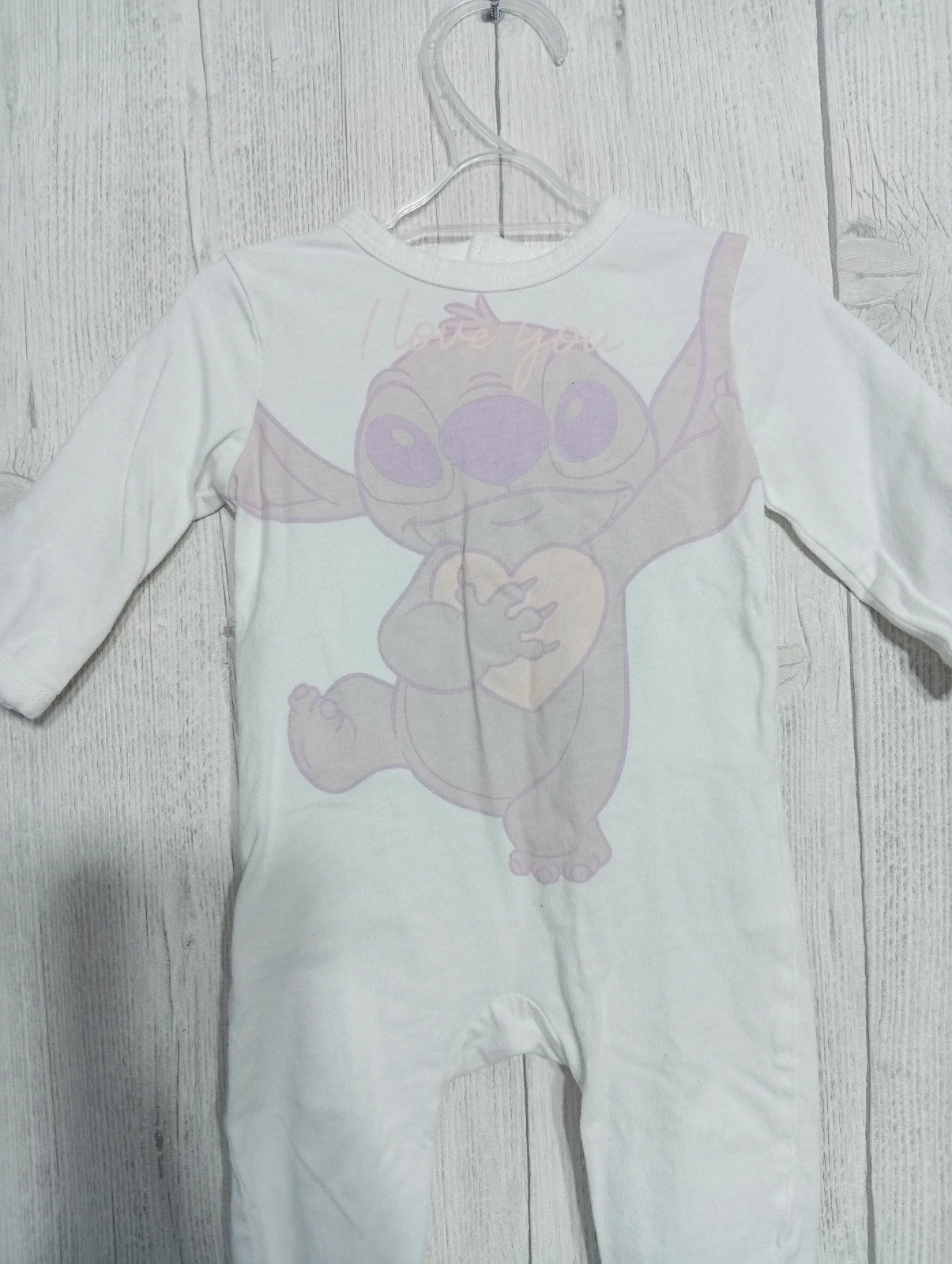 Pyjama 1 pièce fille - Taille 3 mois ( 56/62 cm) - Disney - couleur blanc violet et rose – Disney – taille 3-6 mois / 62 cm 2