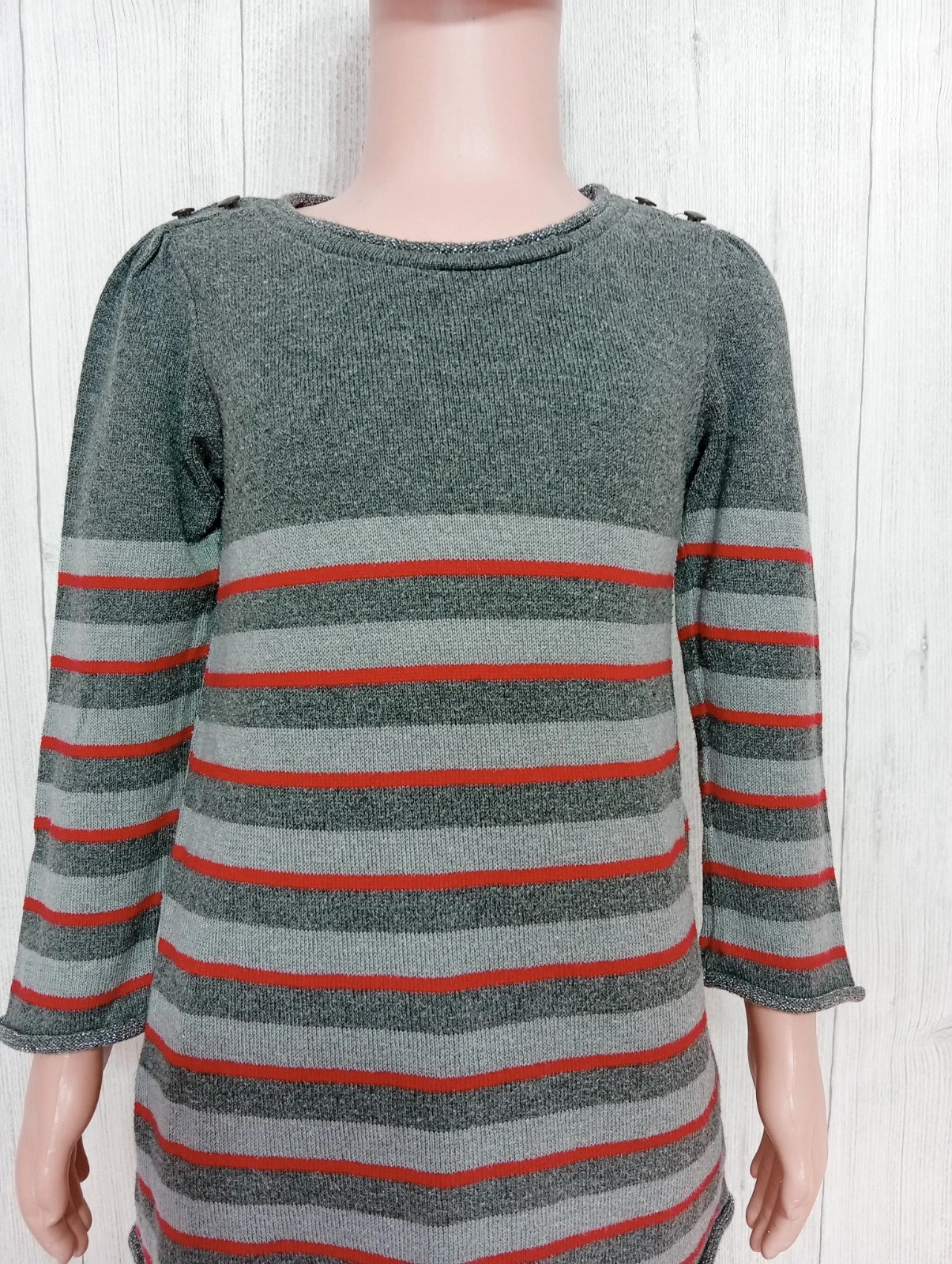 Robe courte fille- Taille 4 ans ( 102 cm) - tape a loeil- Couleur gris et rouge – Tape à l'œil – taille 4 ans / 104 cm 2