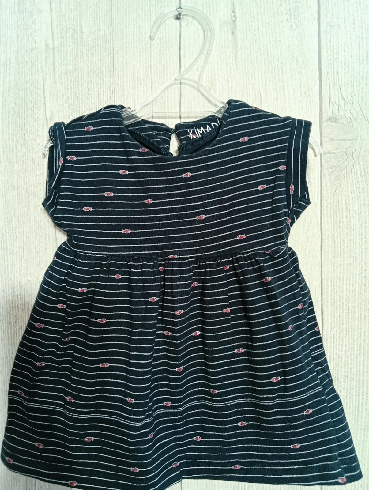 Robe courte fille - Taille 3 mois - kimadi- couleur marine blanc rouge – Kimadi – taille 1-3 mois / 56 cm 2