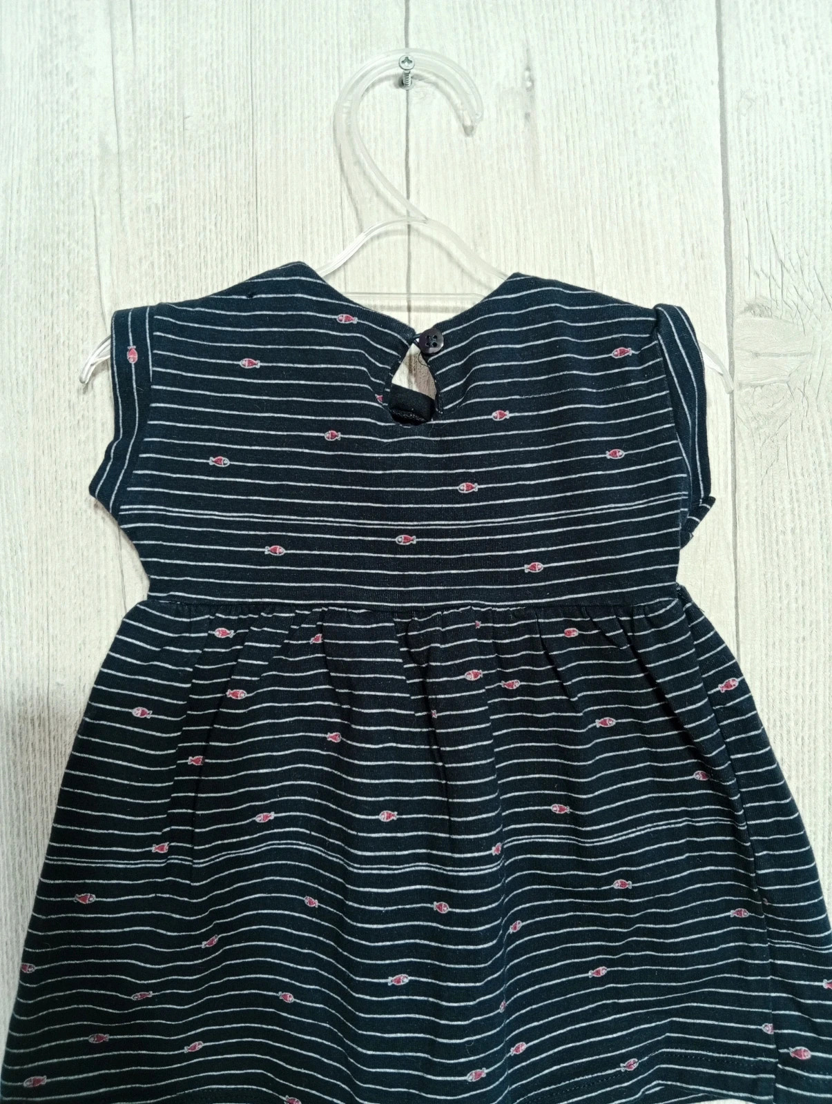 Robe courte fille - Taille 3 mois - kimadi- couleur marine blanc rouge – Kimadi – taille 1-3 mois / 56 cm 5