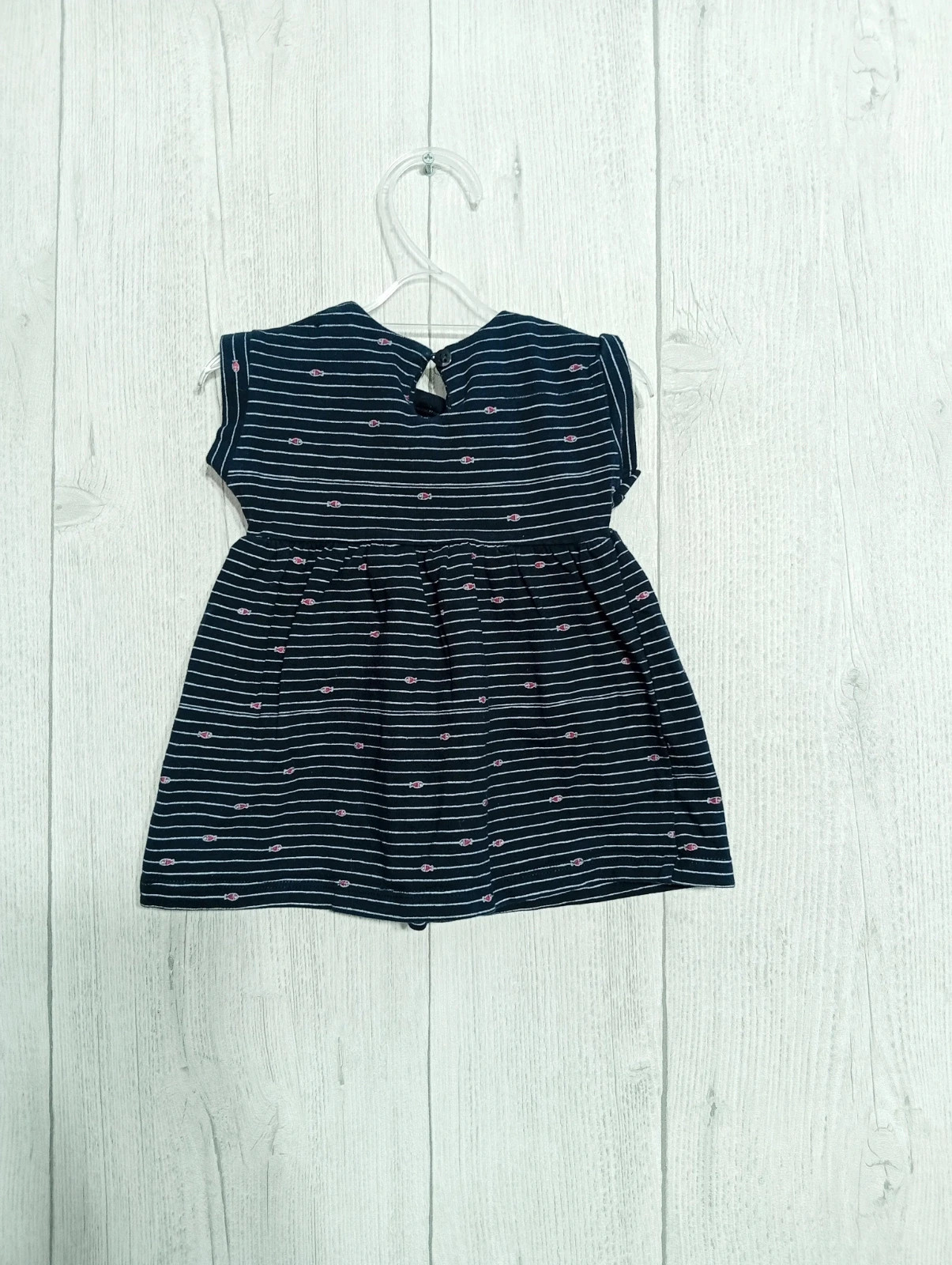 Robe courte fille - Taille 3 mois - kimadi- couleur marine blanc rouge – Kimadi – taille 1-3 mois / 56 cm 4