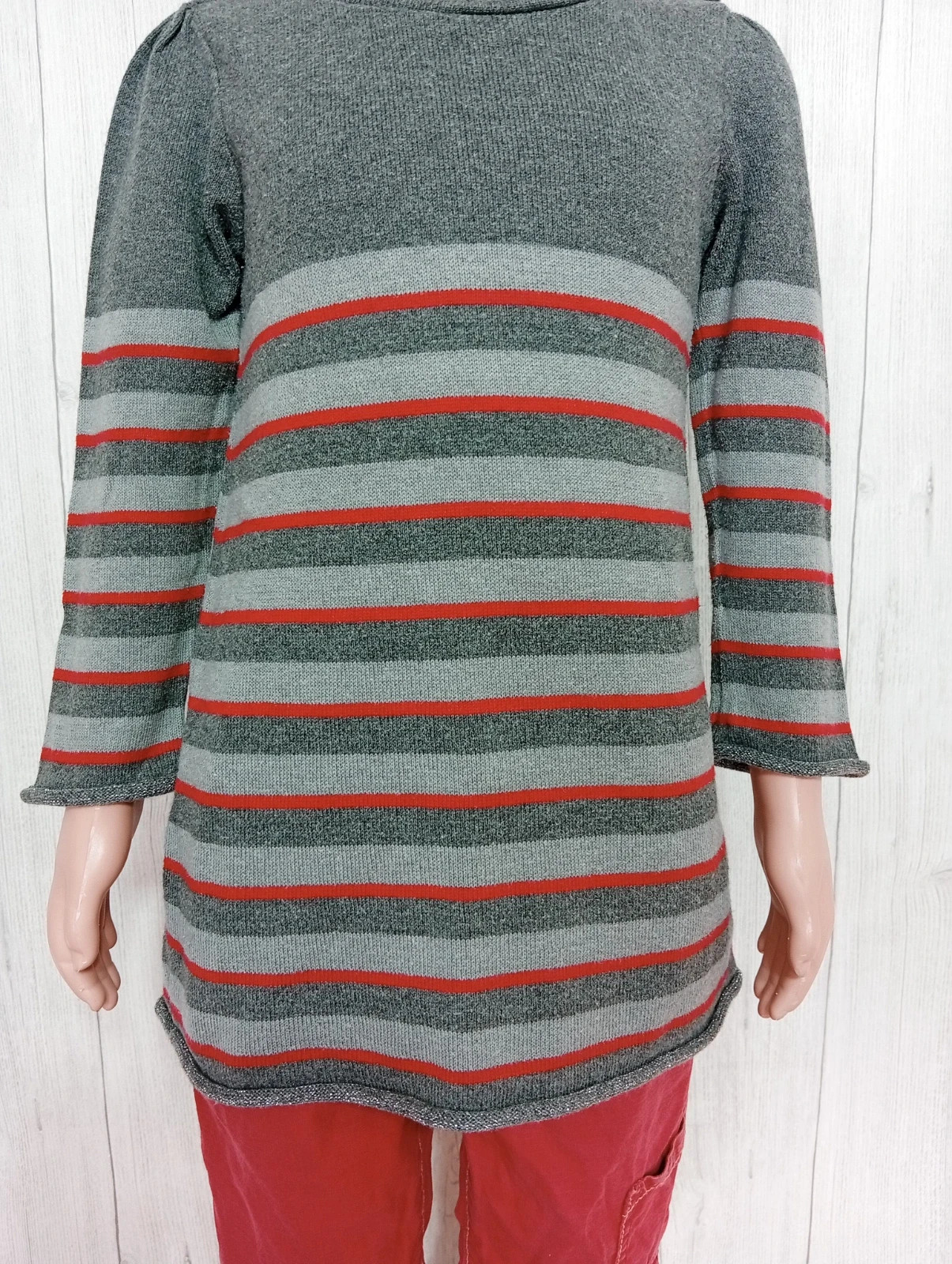 Robe courte fille- Taille 4 ans ( 102 cm) - tape a loeil- Couleur gris et rouge – Tape à l'œil – taille 4 ans / 104 cm 3
