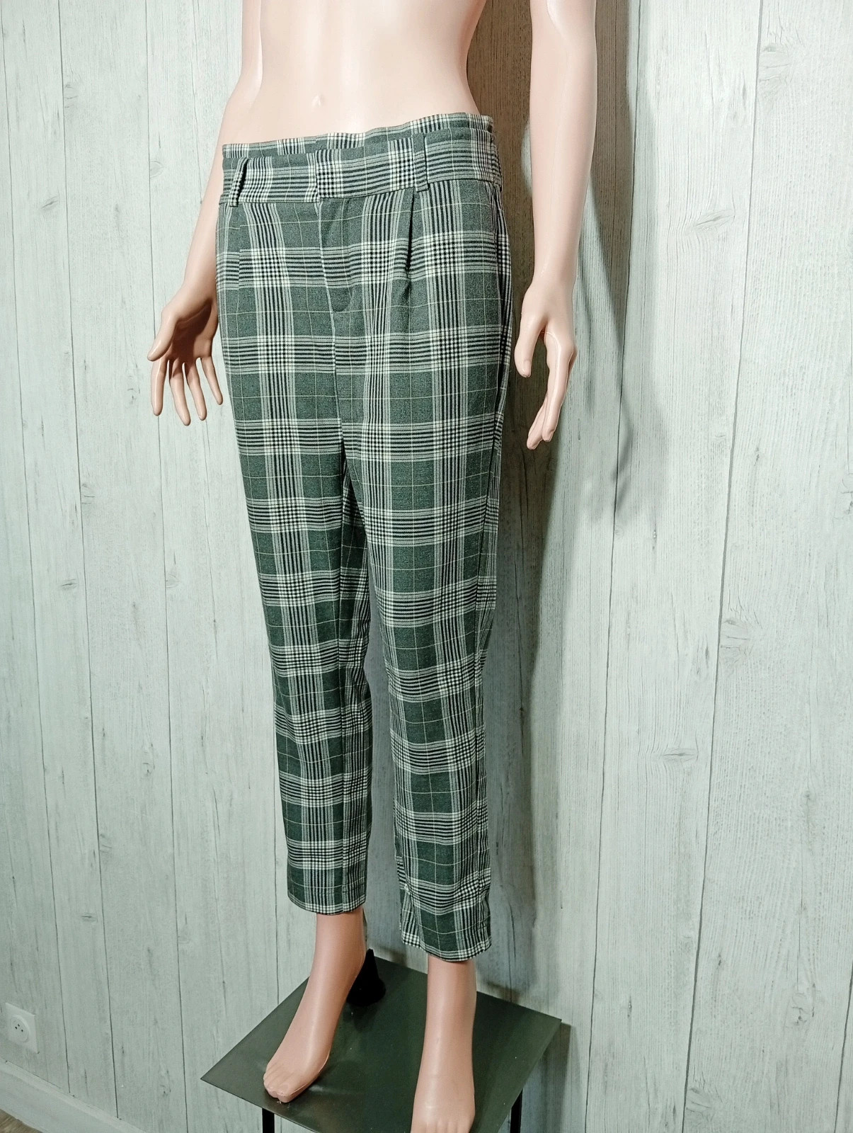 Pantalon femme - Taille S/36 - street one - couleur gris noir blanc – Street One – taille S / 36 / 8 5
