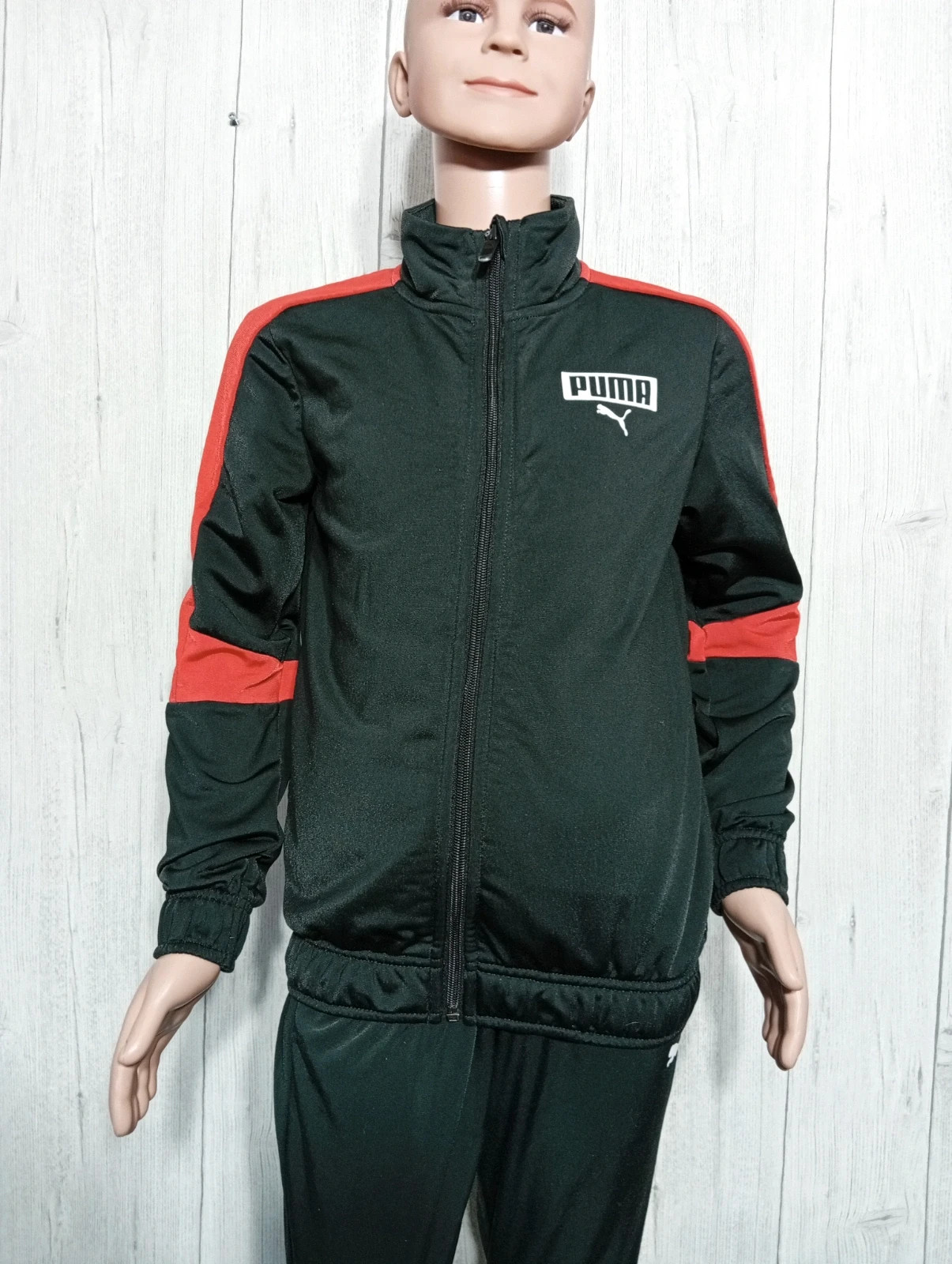 Ensemble de survêtement 2 pieces garçon- Taille 9/10 ans ( 140 cm) - puma - couleur noir et rouge – Puma – taille 10 ans / 140 cm 2