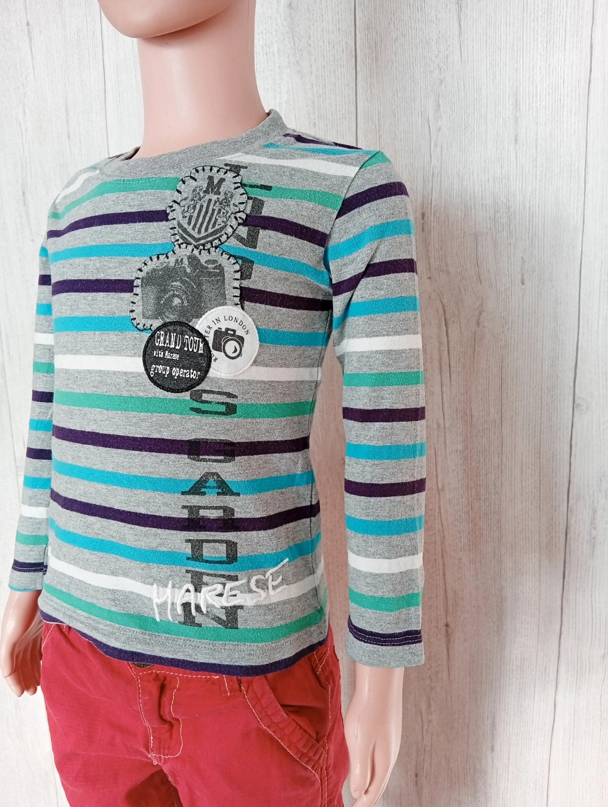 T-shirt manche longue garcon- Taille 2 ans ( 86 cm) - marese - couleur gris et multicolore – Marese – taille 18-24 mois / 86 cm 5