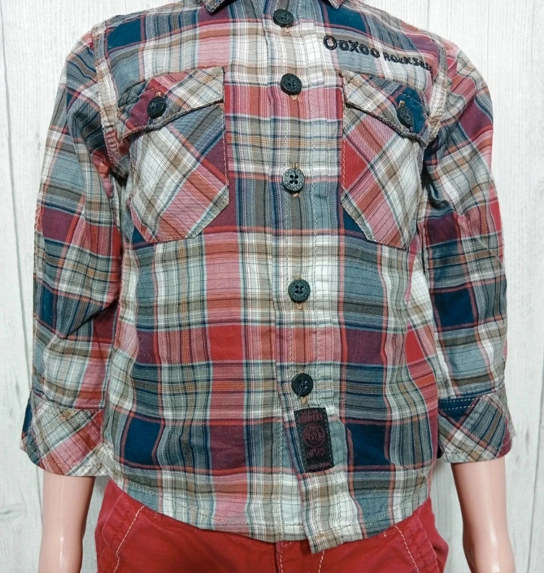 Chemise manche longue garcon - Taille 2 ans (86 cm) - ooxoo - couleur multicolore – ooxoo – taille 18-24 mois / 86 cm 3