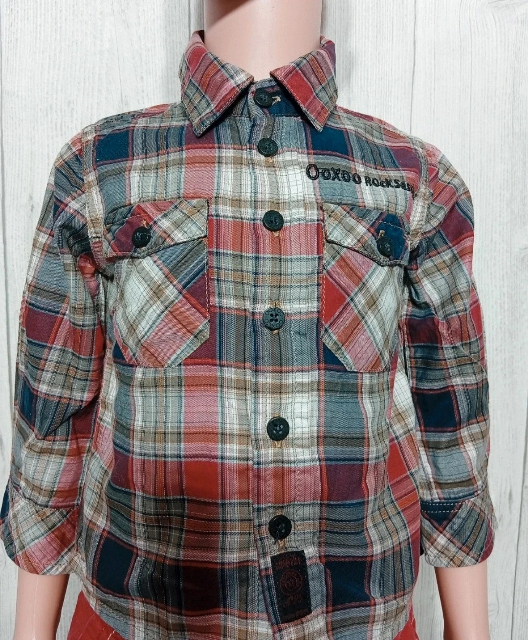 Chemise manche longue garcon - Taille 2 ans (86 cm) - ooxoo - couleur multicolore – ooxoo – taille 18-24 mois / 86 cm 2