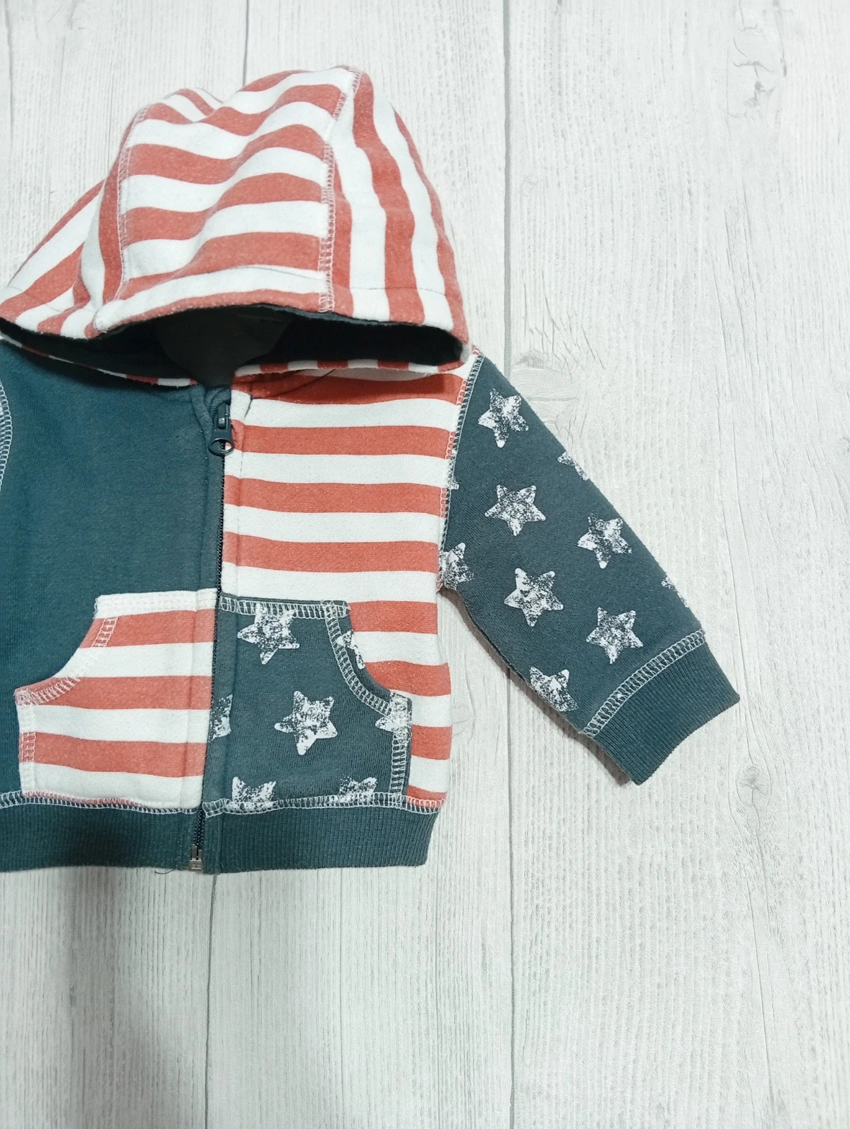 Gilet garcon - Taille 3 mois ( 60 cm) - kitchoun - couleur marine blanc et rouge – Kitchoun – taille 3-6 mois / 62 cm 4