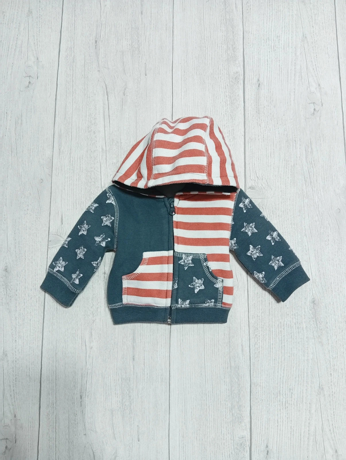 Gilet garcon - Taille 3 mois ( 60 cm) - kitchoun - couleur marine blanc et rouge