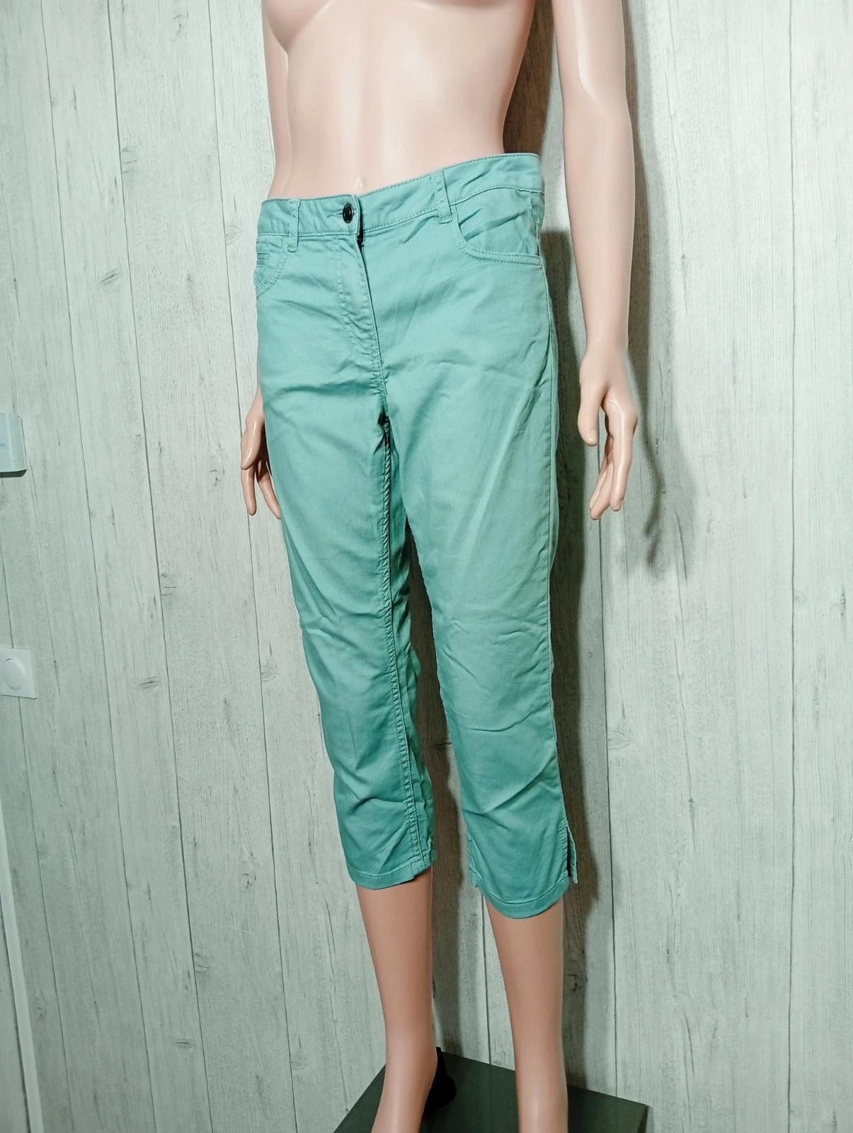 Pantacourt femme - Taille M/38 - la halle - couleur menthe – La Halle – taille M / 38 / 10 5