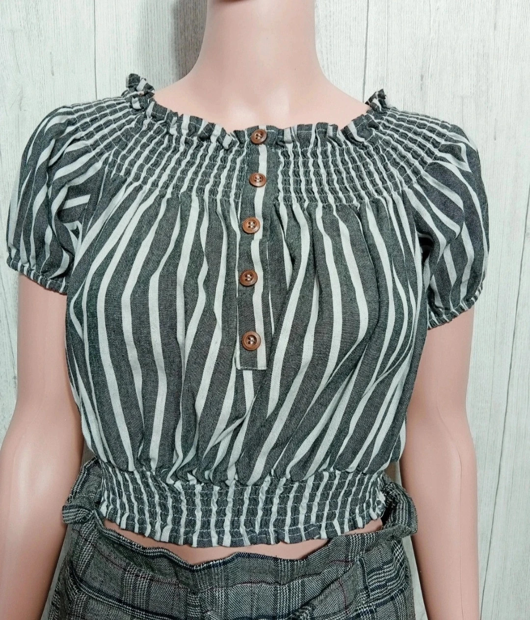 Top femme - Taille M/38 - shein - couleur gris et blanc – Shein – taille M / 38 / 10 2