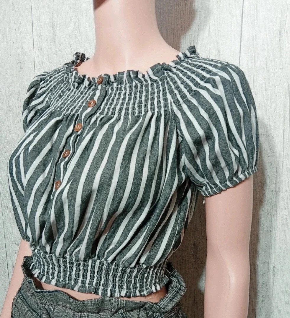 Top femme - Taille M/38 - shein - couleur gris et blanc – Shein – taille M / 38 / 10 4