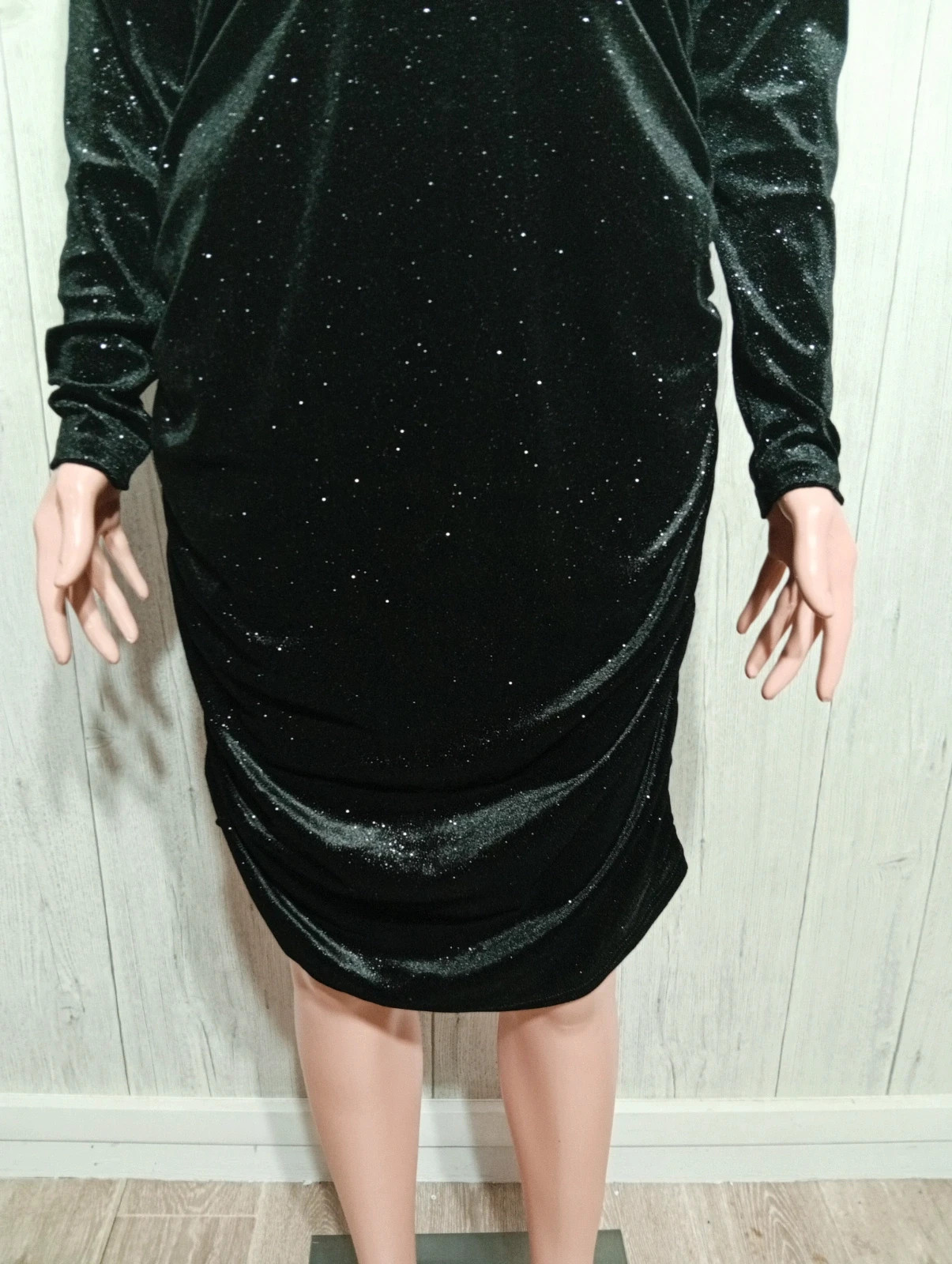 Robe paillete femme - Taille L/40 - H&M- couleur noir pailleté – H&M – taille L / 40 / 12 3