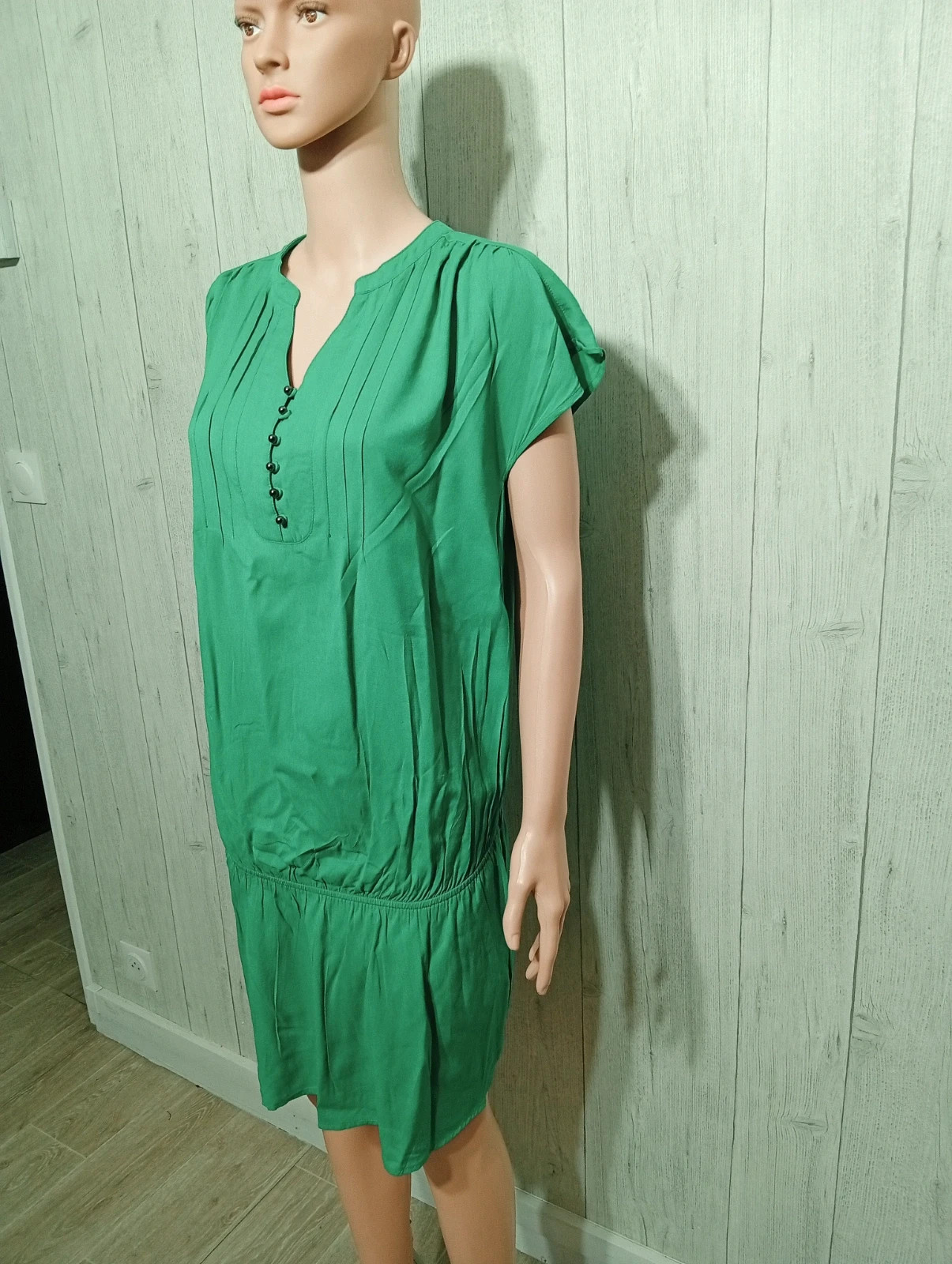 Robe d'été femme- taille M/38 - câlin Kalin - couleur vert – Calin Kalin – taille M / 38 / 10 5