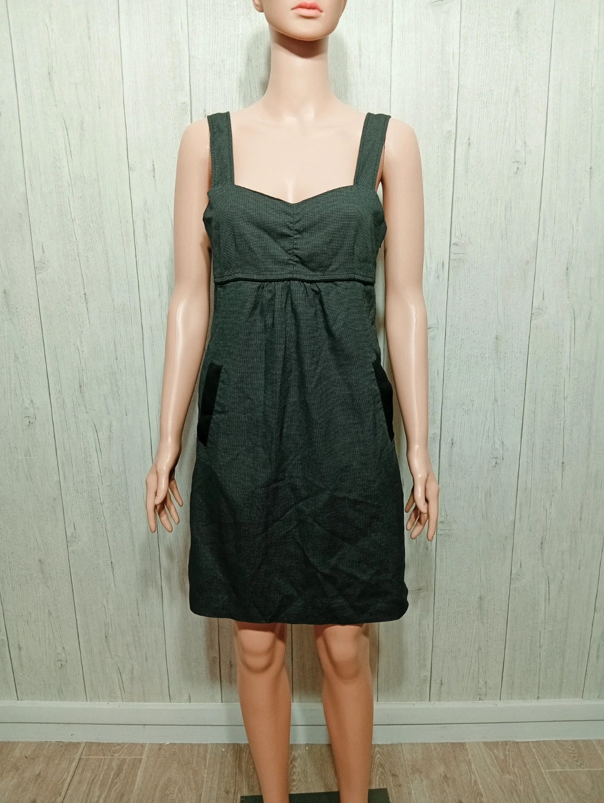 Robe femme- Taille M/38- cache cache - couleur gris et noir
