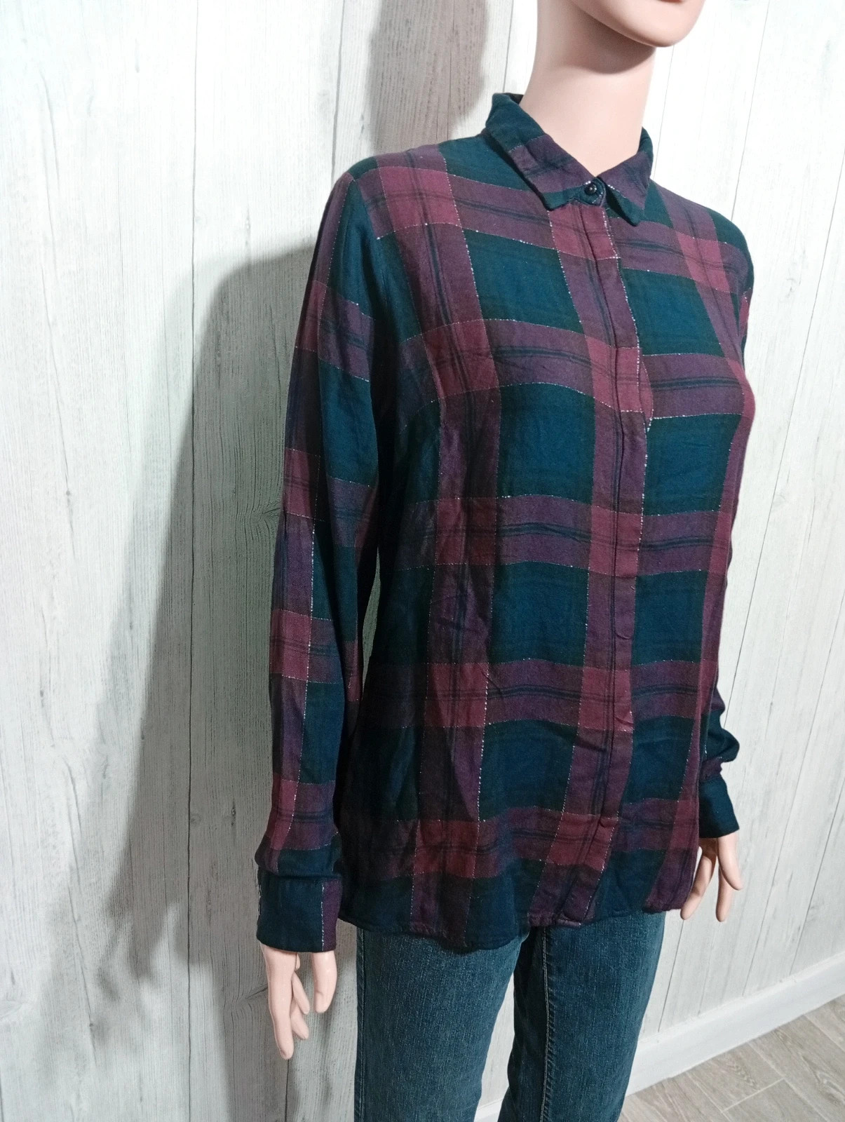 Chemise femme- Taille M/38- kiabi- couleur marine et bordeaux – Kiabi – taille M / 38 / 10 4