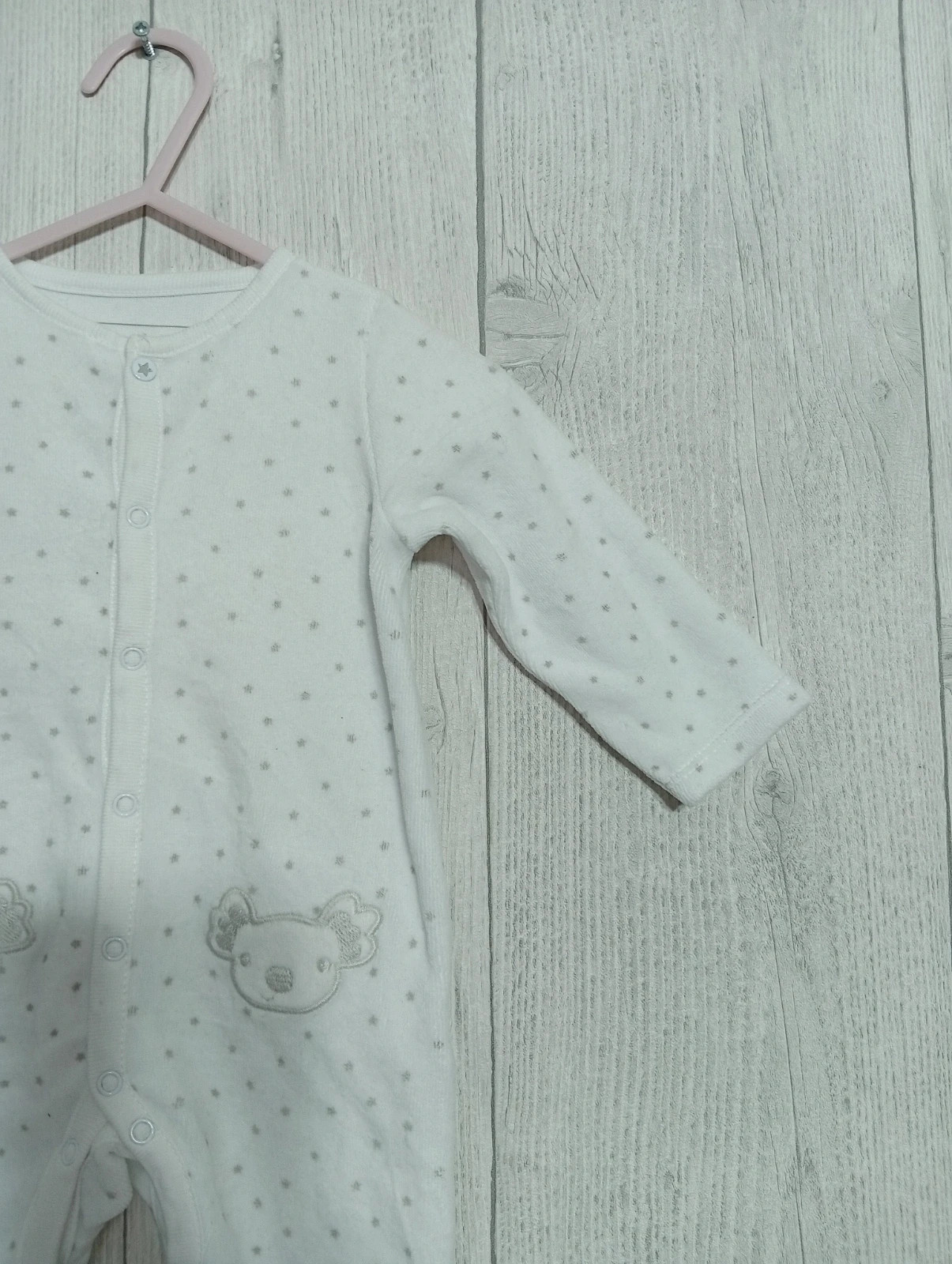 Pyjama 1 pièce fille - Taille 3 mois (62 cm) - inextenso - couleur blanc et gris – In Extenso – taille 3-6 mois / 62 cm 5