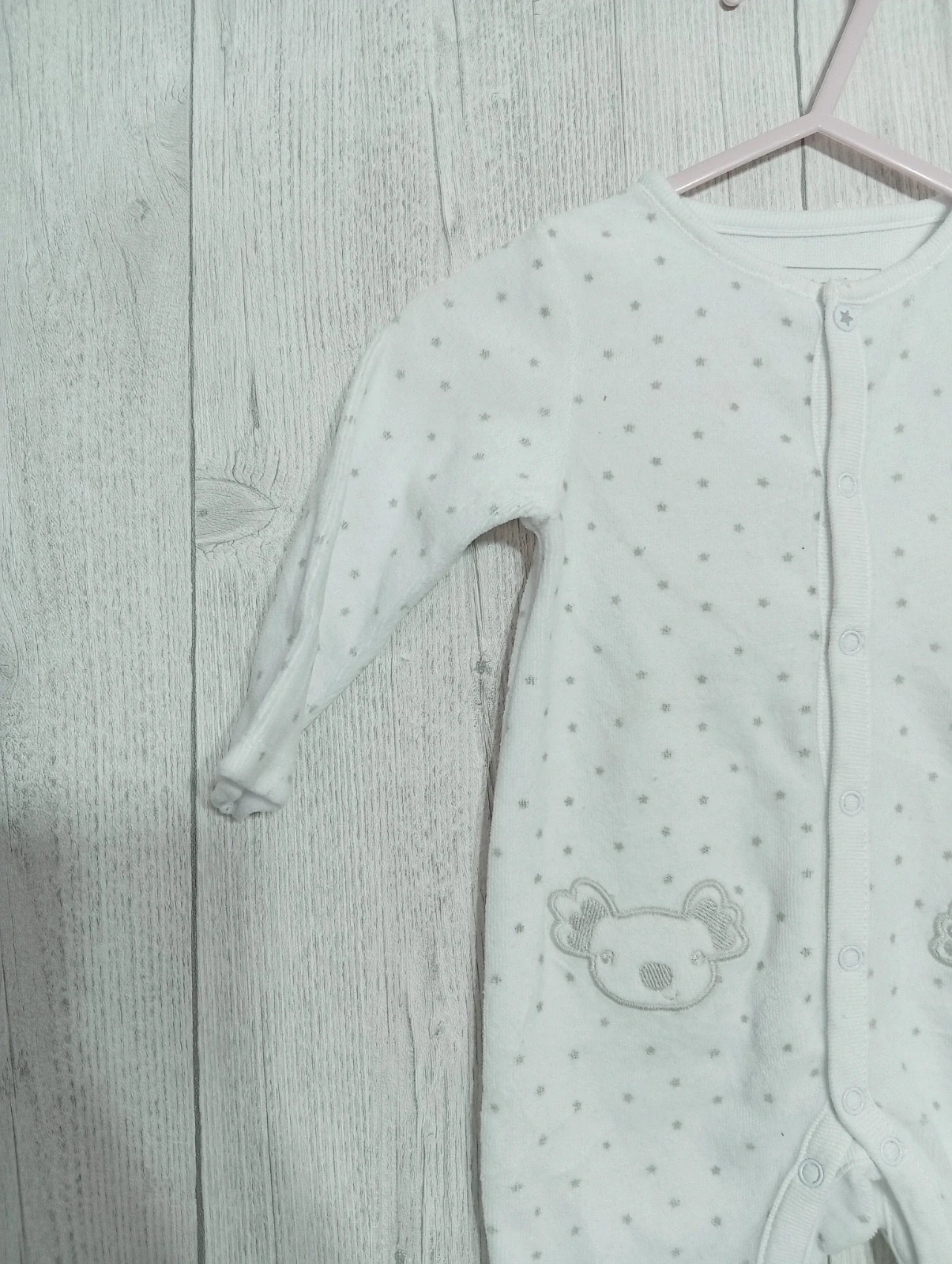 Pyjama 1 pièce fille - Taille 3 mois (62 cm) - inextenso - couleur blanc et gris – In Extenso – taille 3-6 mois / 62 cm 4