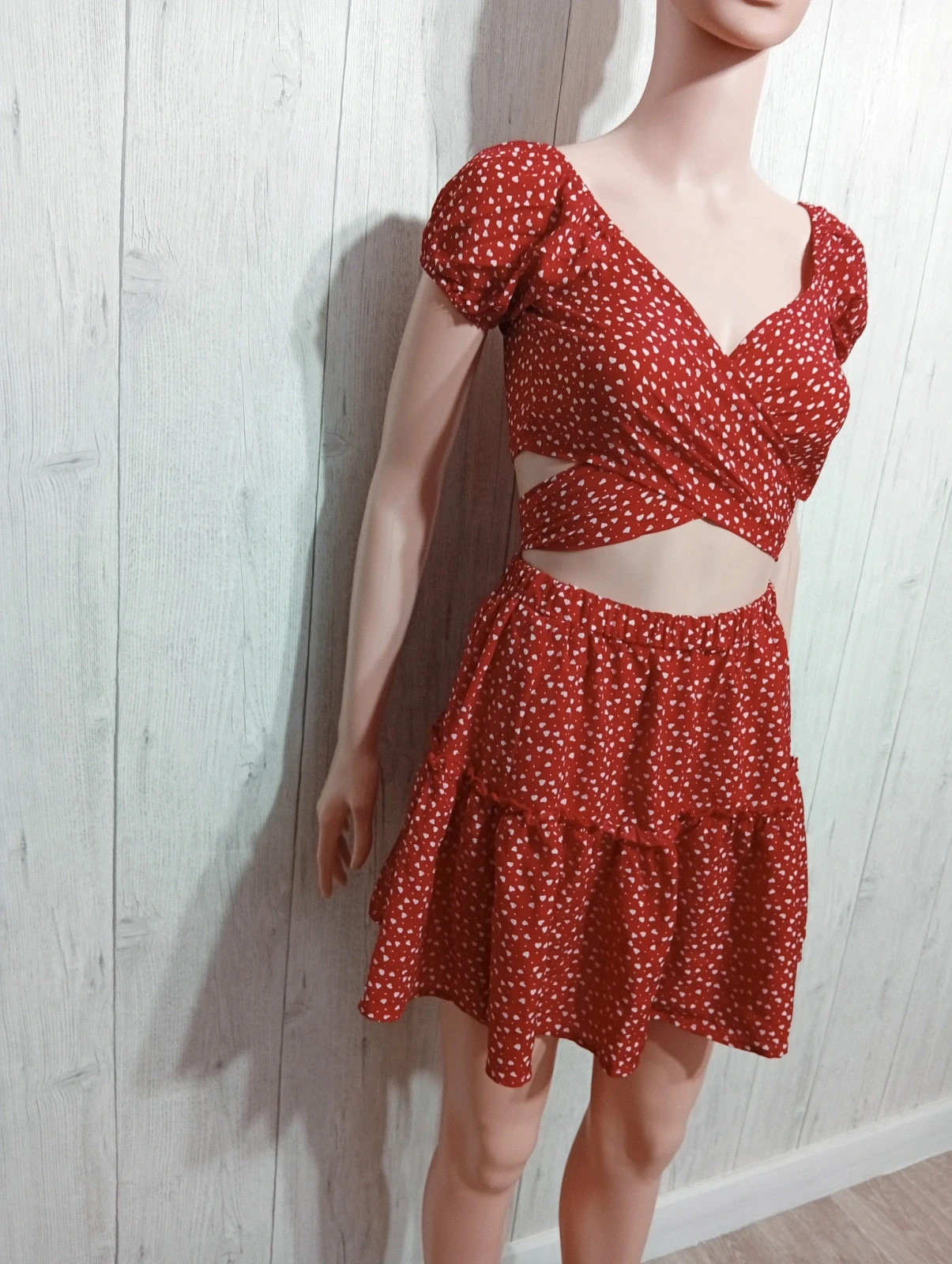 Ensemble 2 pièces ( jupe +top) femme - Taille M/38 - shein - couleur rouge et blanc – Shein – taille M / 38 / 10 4