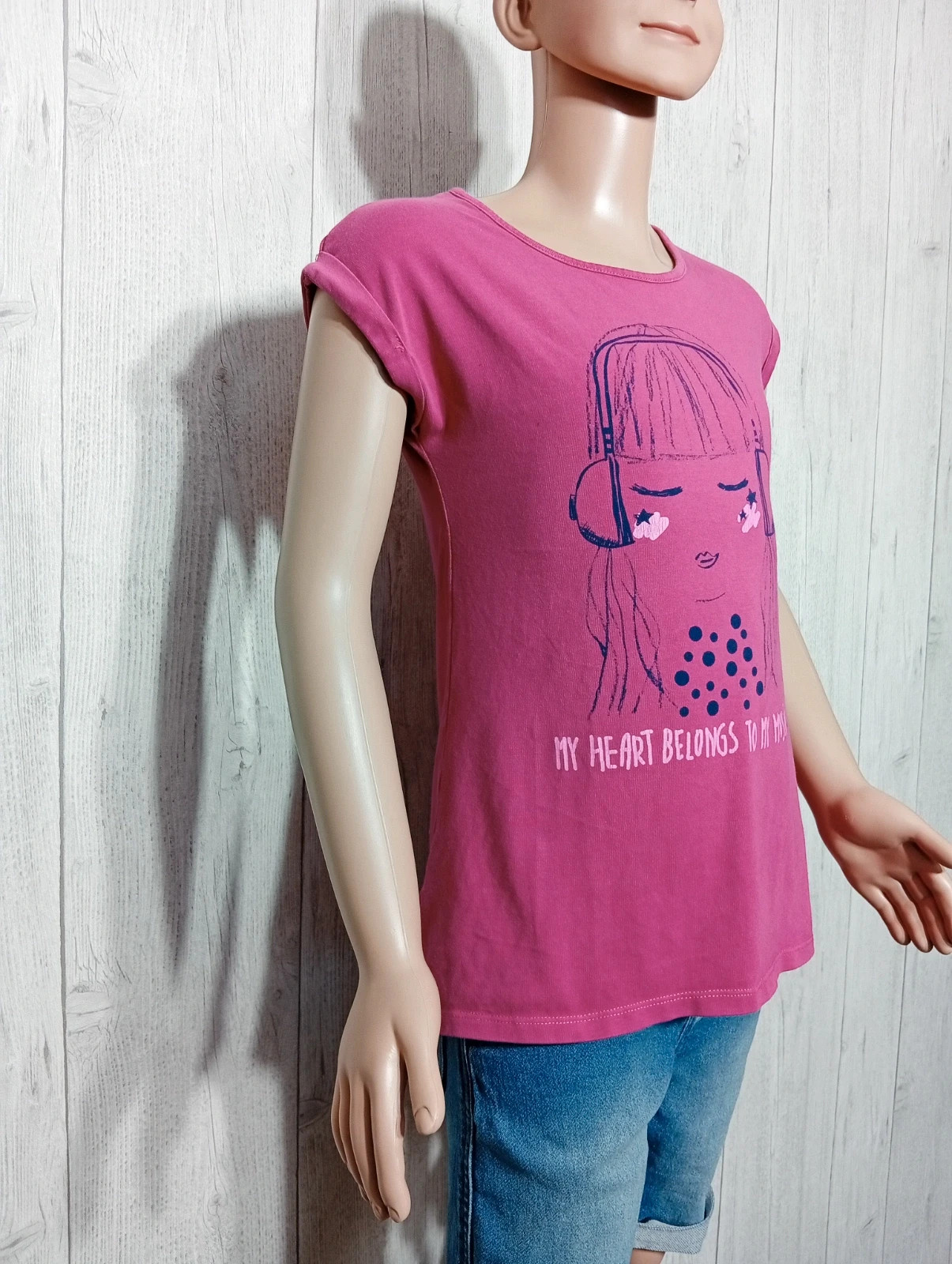 T-shirt manche courte fille - Taille 8 ans ( 128 cm) - orchestra - couleur fushia et marine – Orchestra – taille 8 ans / 128 cm 4