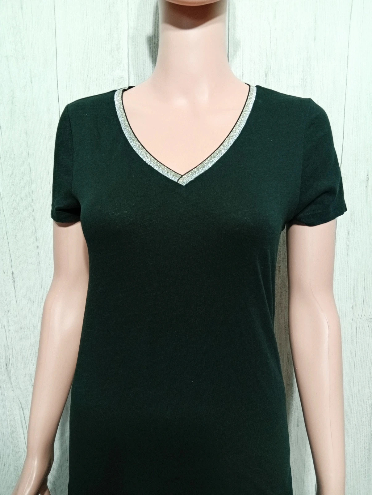 T-shirt manche courte - taille M/38 - couleur noir et argente – taille M / 38 / 10 2