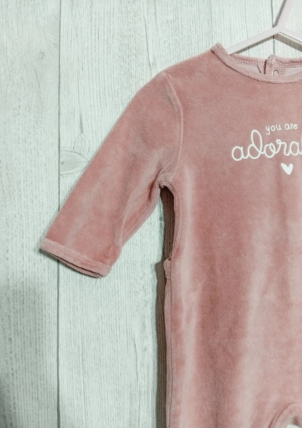 Pyjama 1 pièce fille - Taille 3 mois ( 56/62 cm) - kiabi - couleur rose et blanc – Kiabi – taille 3-6 mois / 62 cm 4