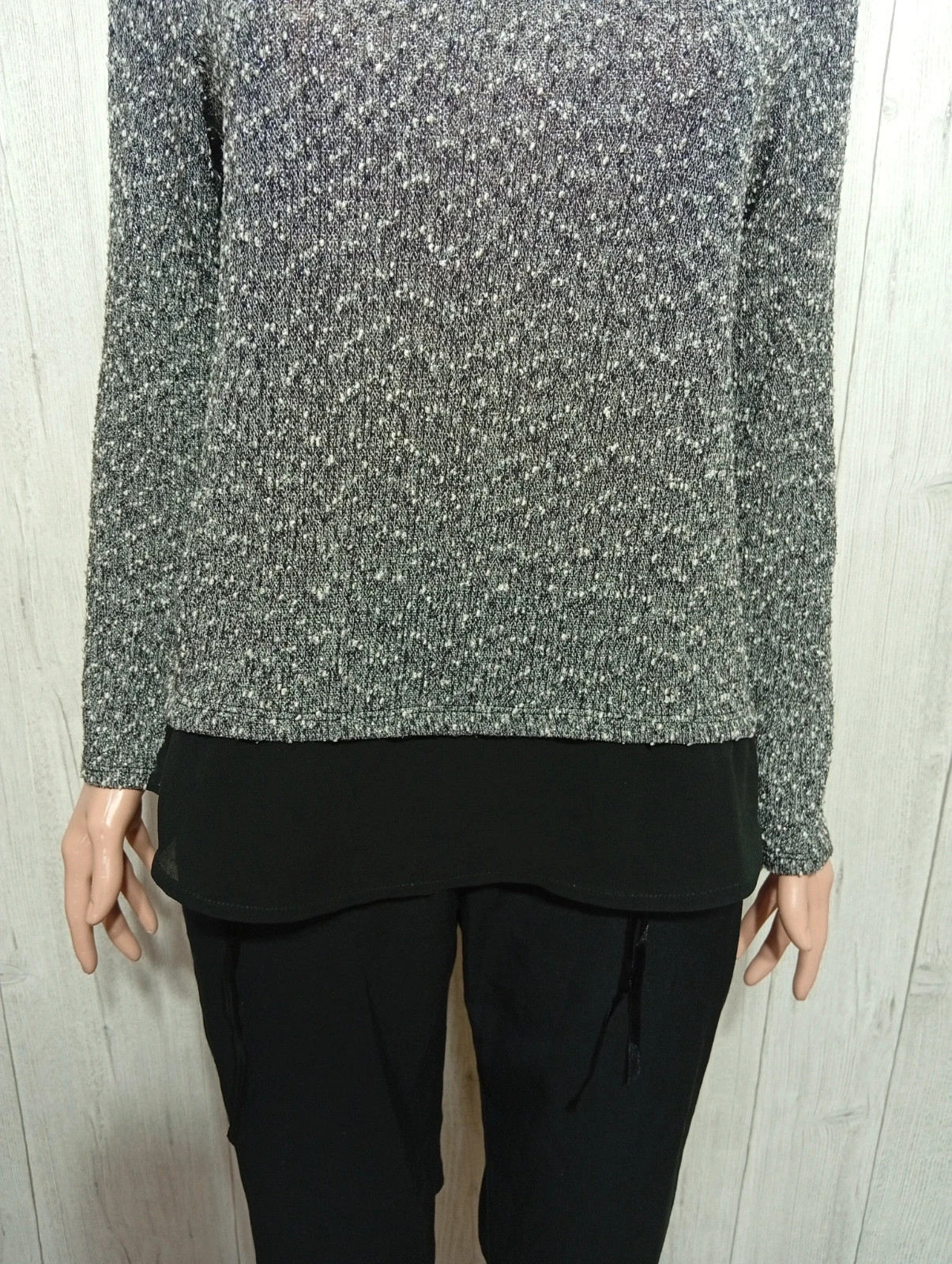 Pull femme - Taille M/38 - pimkie - couleur gris et noir – Pimkie – taille M / 38 / 10 3