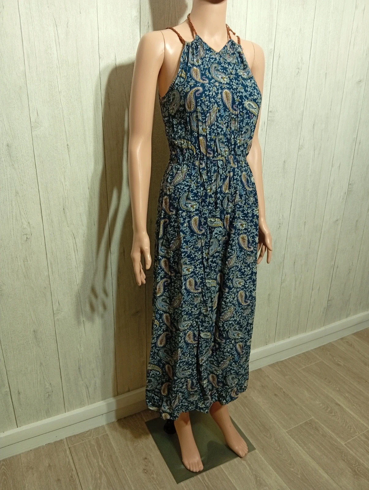 Robe longue femme- Taille M/38 - Bcopine- couleur marine – B.Copine – taille M / 38 / 10 4