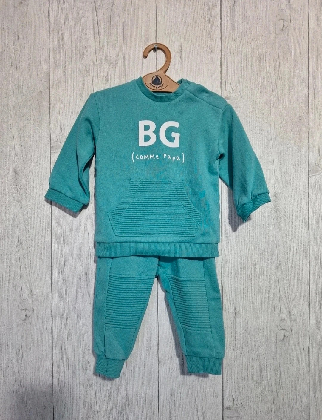 Ensemble 2 pièces garcon - Taille 9 mois - la halle - couleur vert menthe