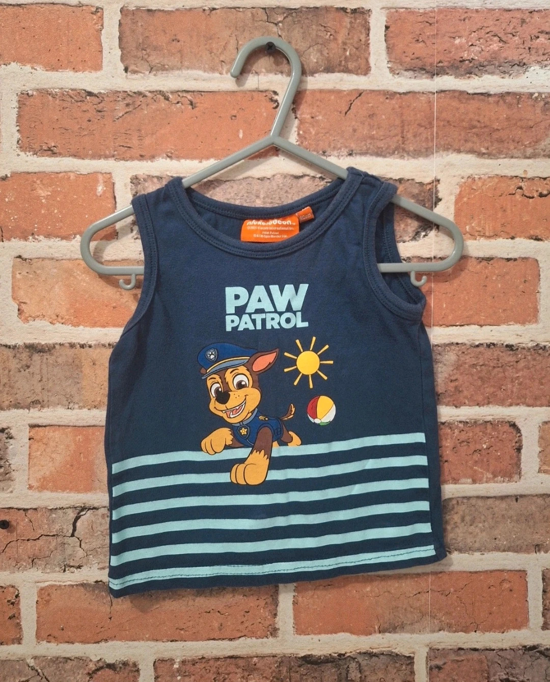 Débardeur garcon- taille 12 mois - paw patrol - Couleur marine bleu